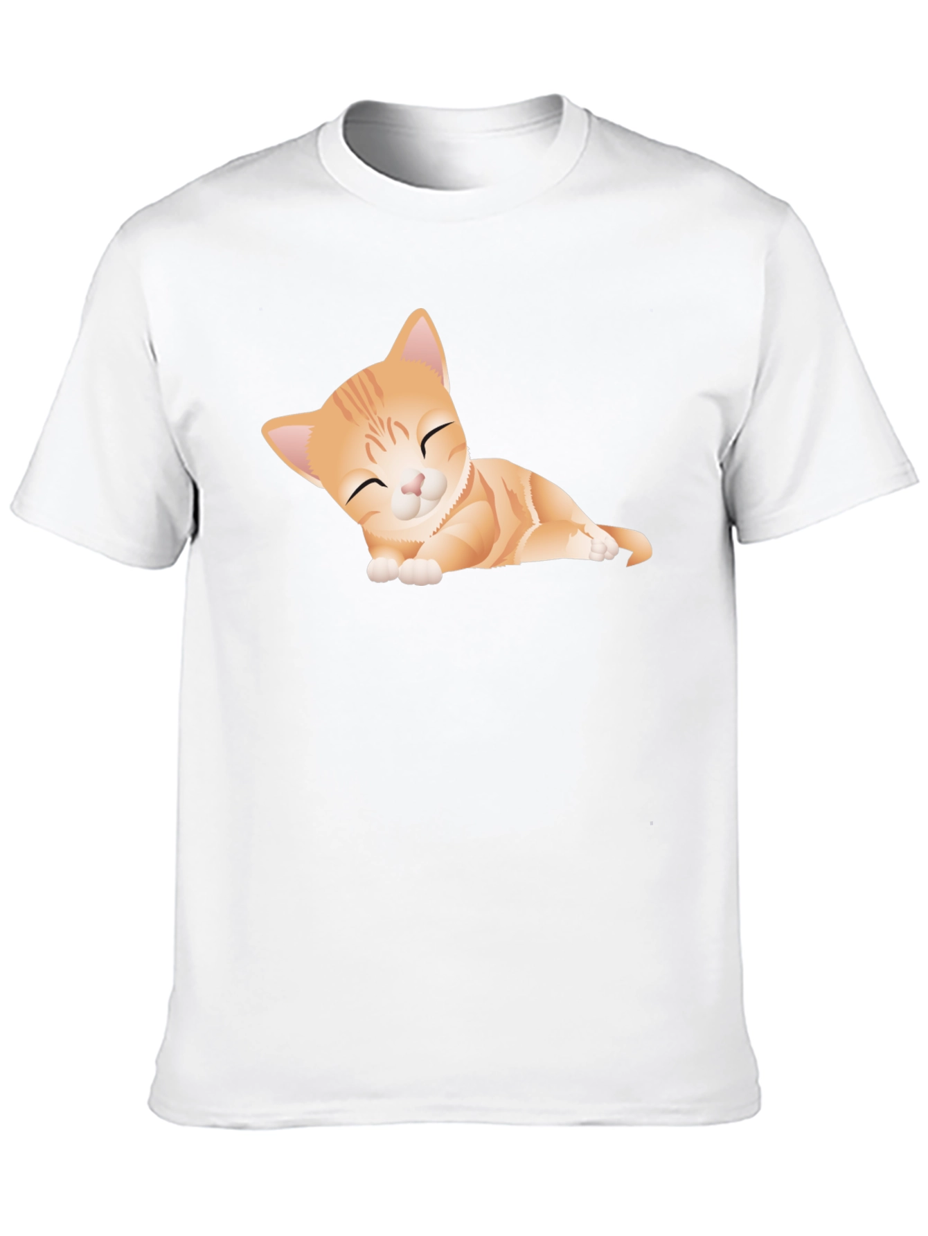 Black Cute Kitten Graphic Tee - Soft Black Cotton T-Shirt view 10