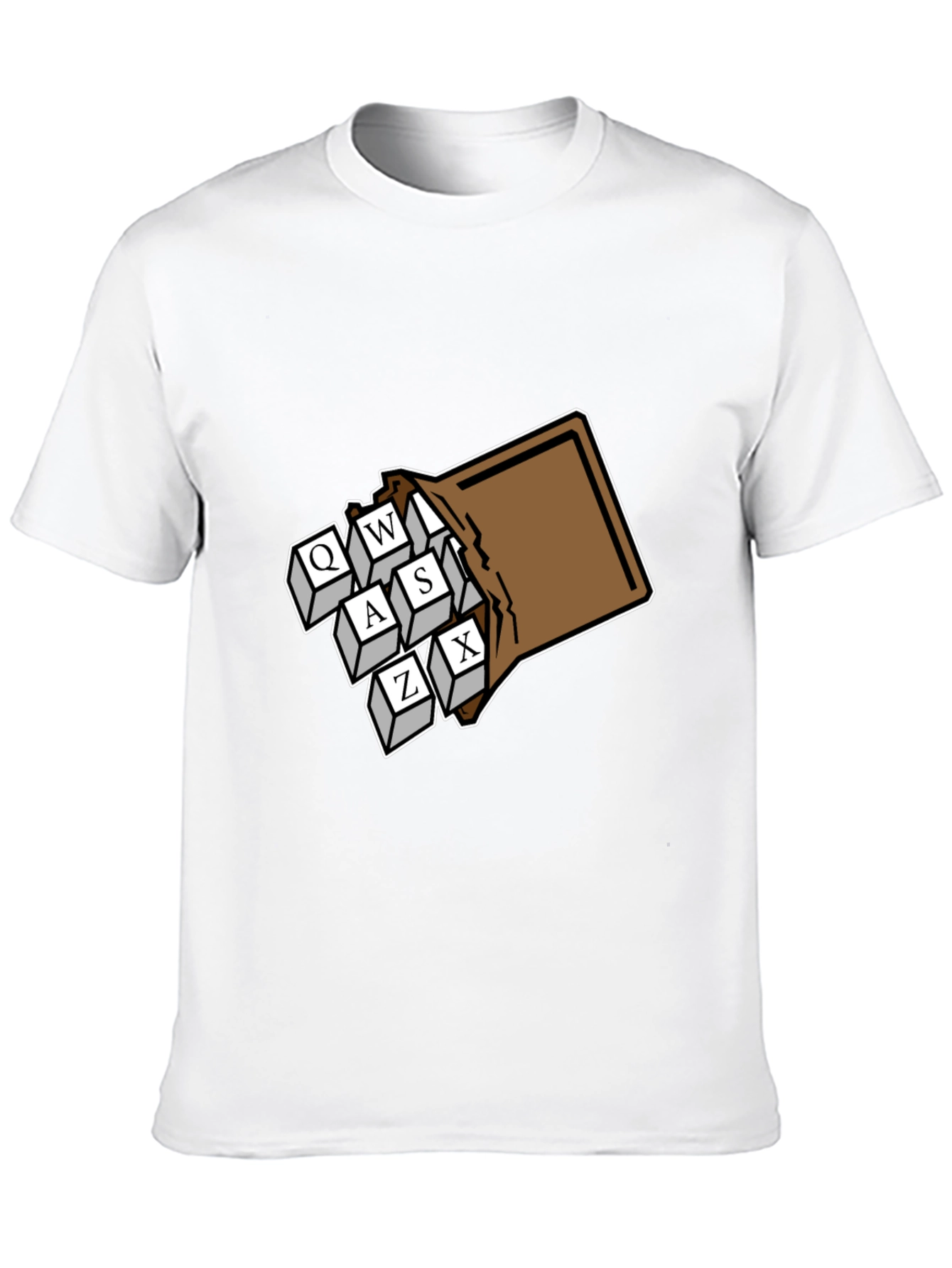 Black Gamer Keys T-Shirt - QWASZX Design view 10