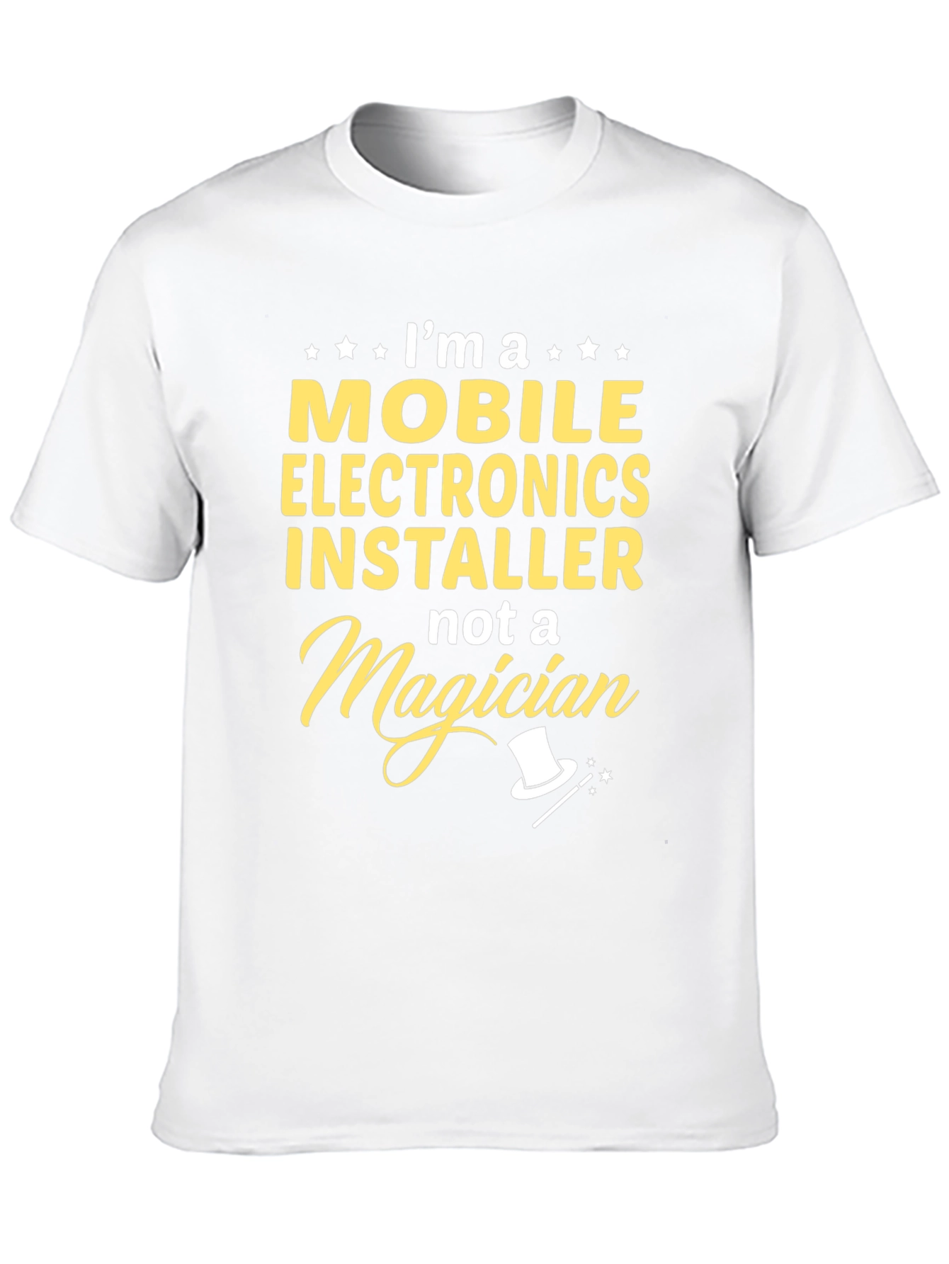 Black Mobile Electronics Installer T-Shirt view 10