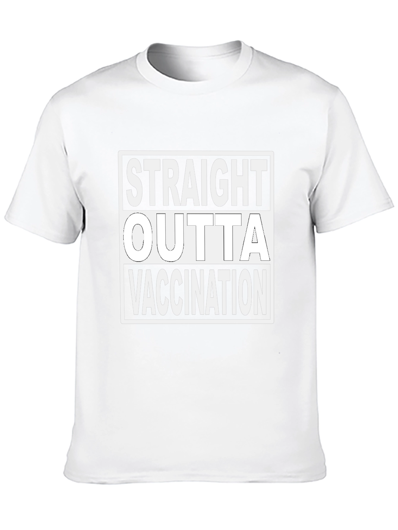 Black Straight Outta Vaccination T-Shirt Funny Vaccinated Tee view 10