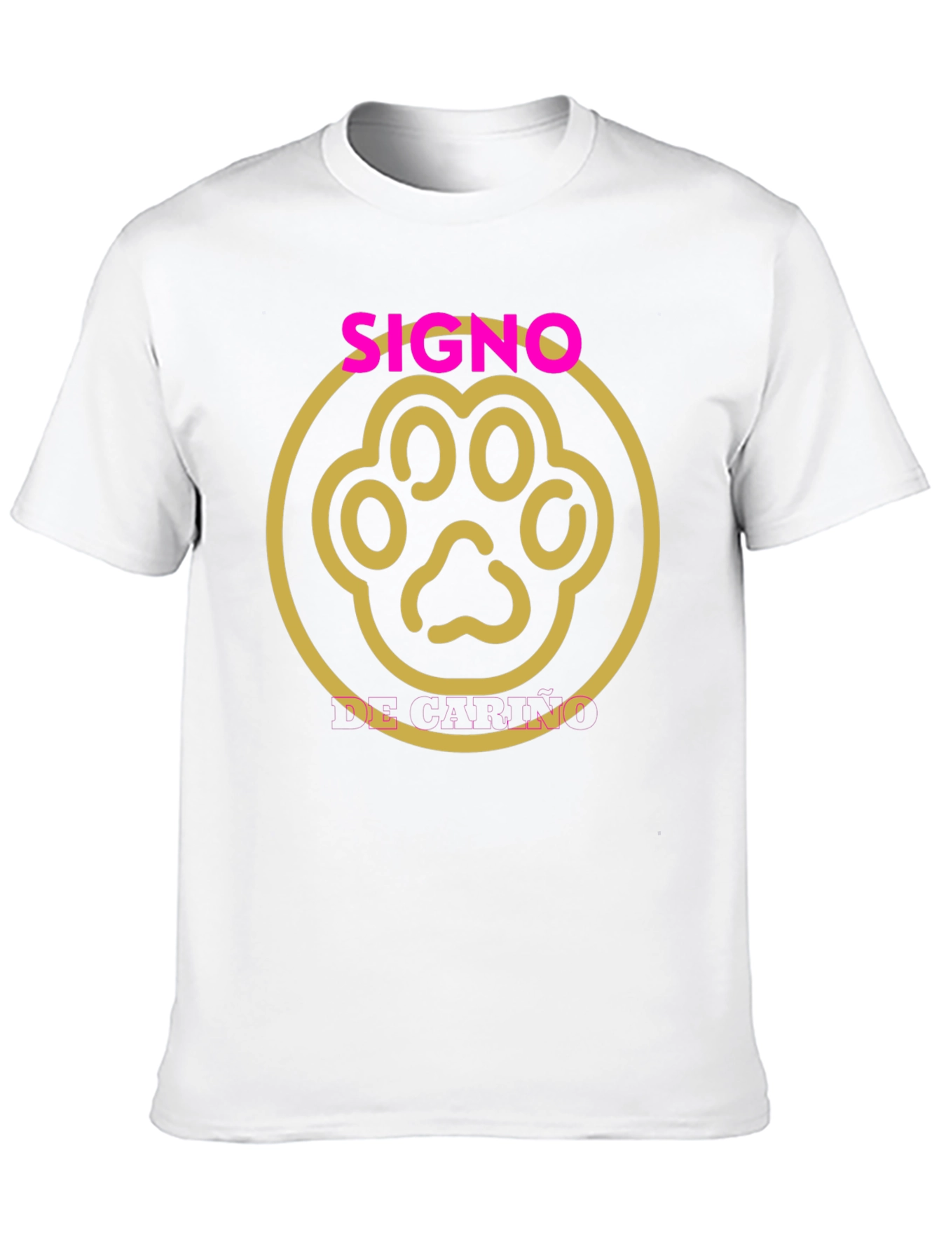 Black Zodiac Sign Pet Paw Print Black T-Shirt view 10