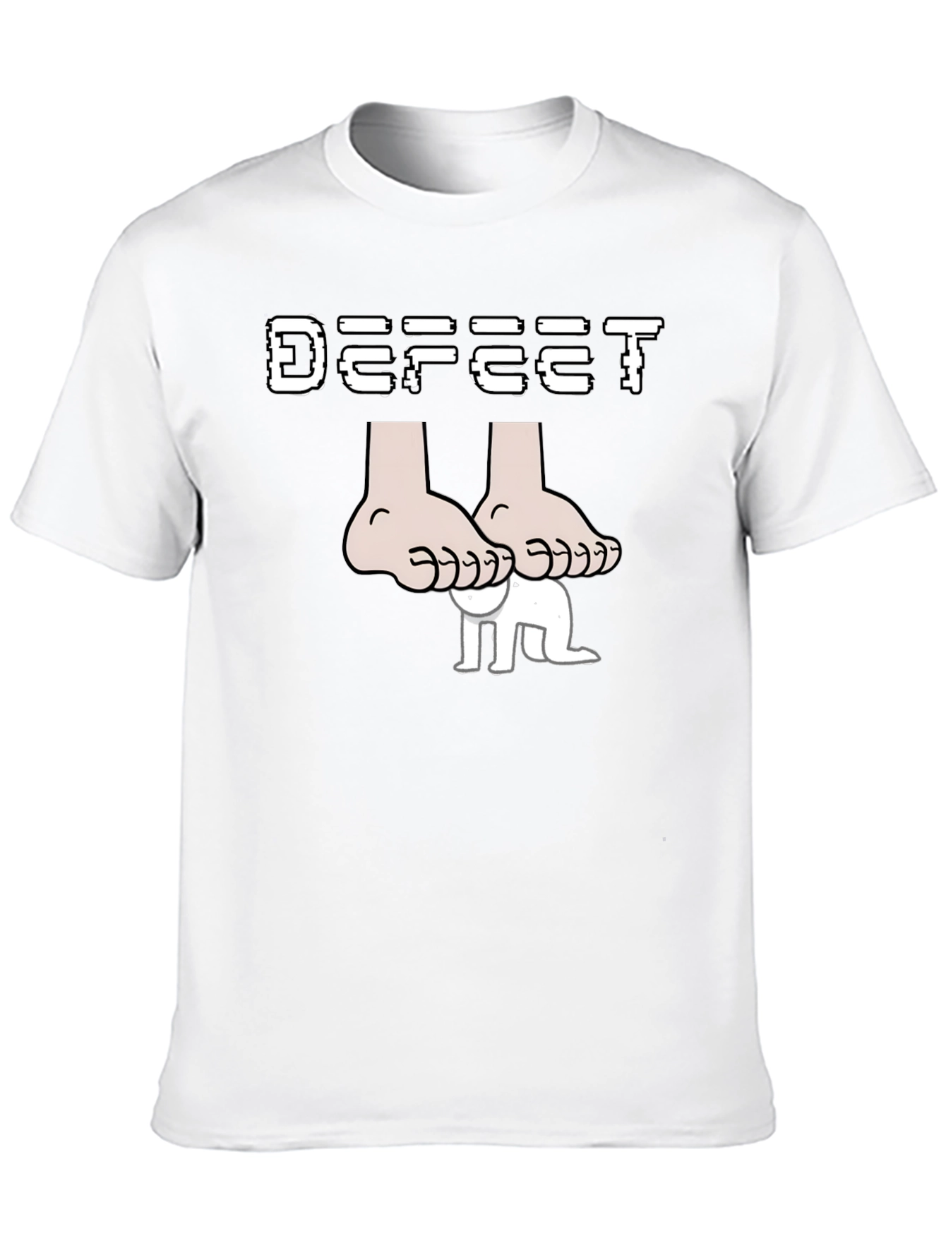 Black Defeet Funny Graphic T-Shirt view 10