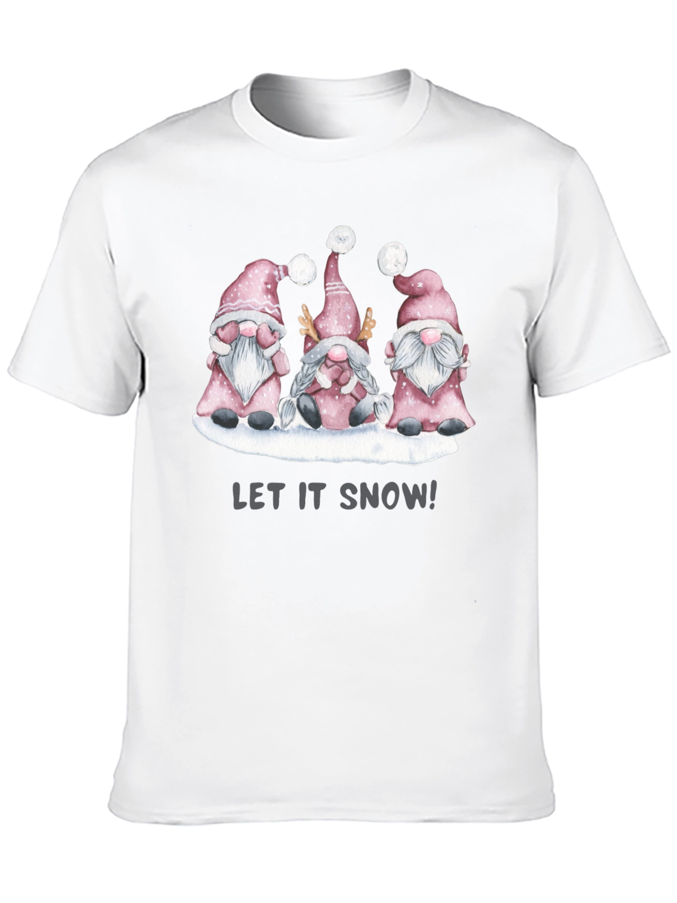 Black Let It Snow Gnomes T-Shirt view 10