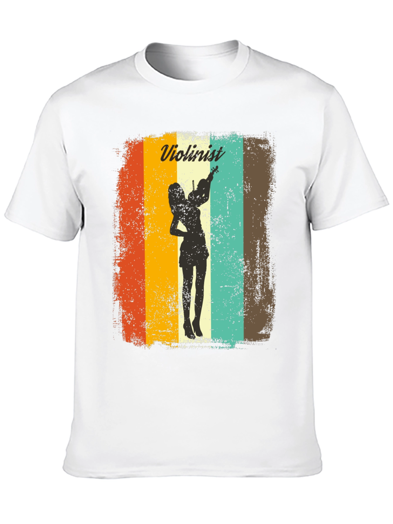 Black Violinist Retro Graphic Tee - Musician Style view 10