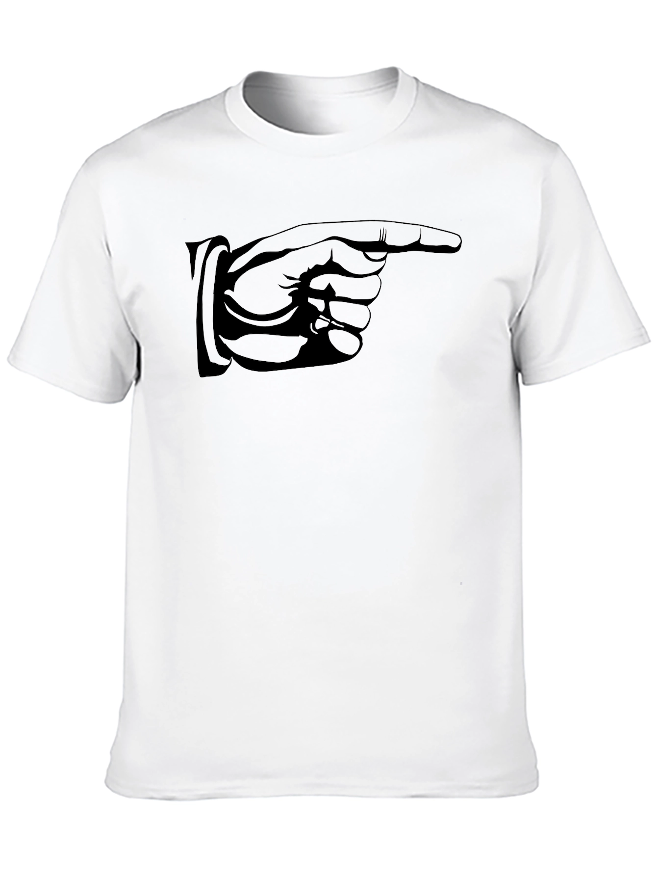 Black Pointing Finger Graphic T-Shirt - Black view 10
