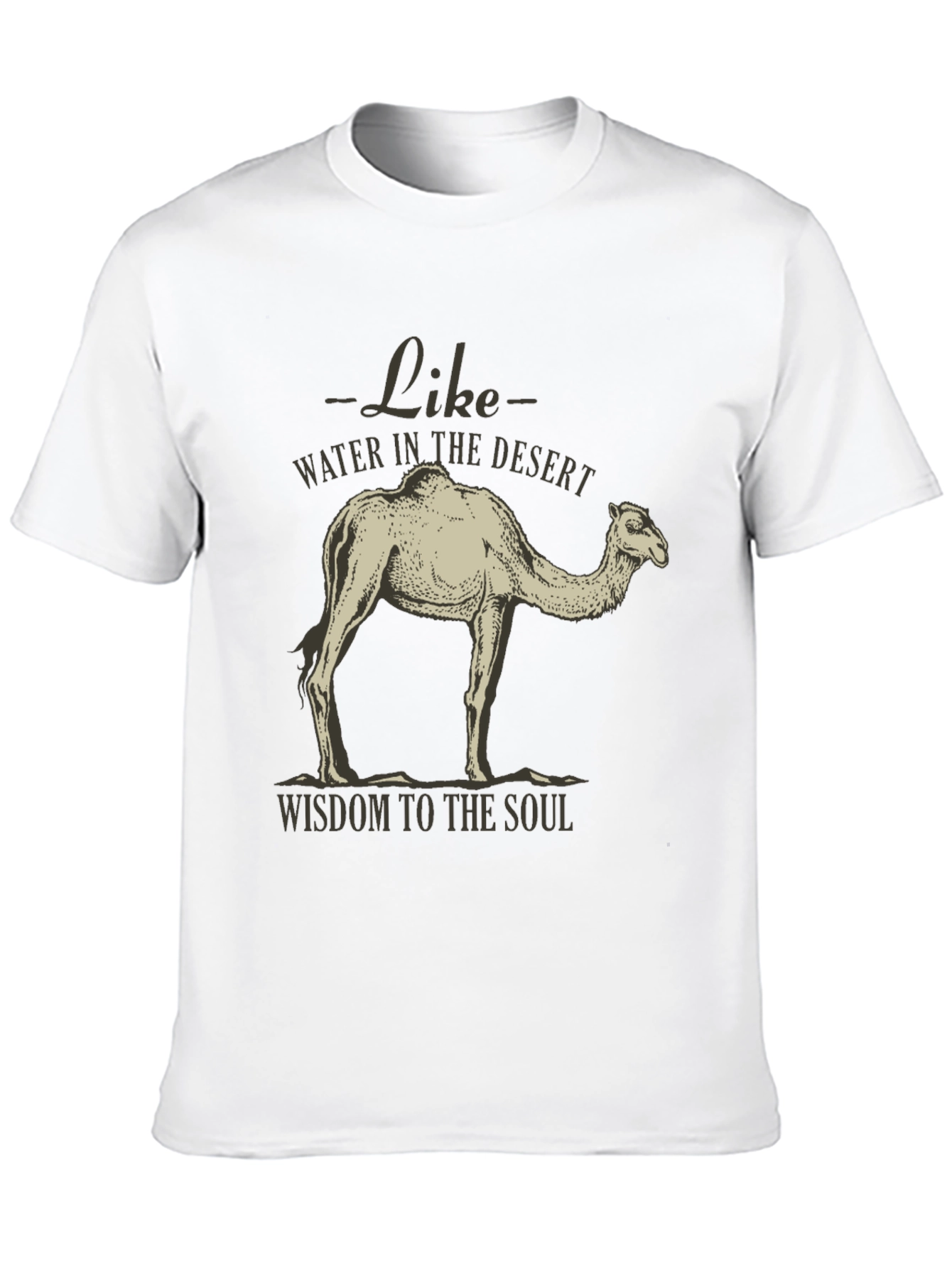 Black Camel Desert Wisdom Graphic T-Shirt view 10