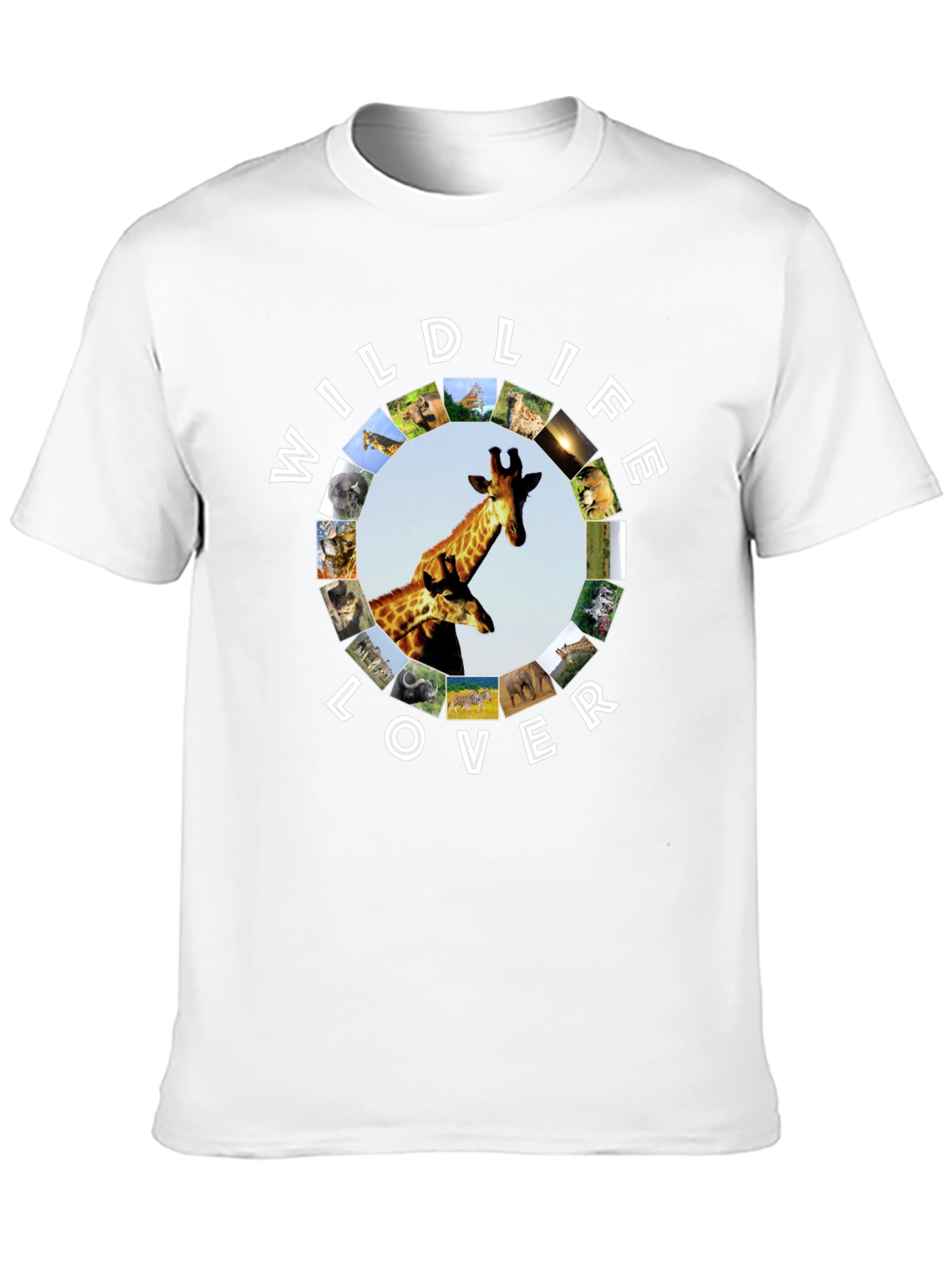 Wildlife Lover Graphic T-Shirt - Animal Circle Design - 10