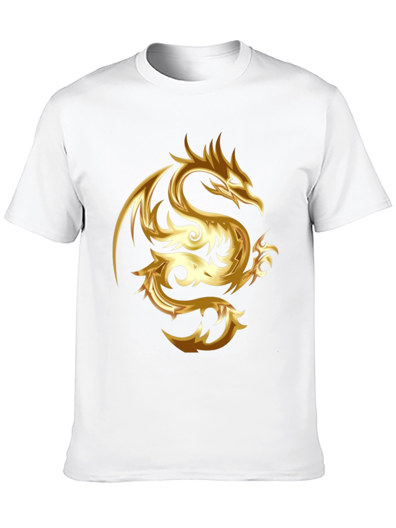Black Golden Dragon Graphic Black T-Shirt view 10