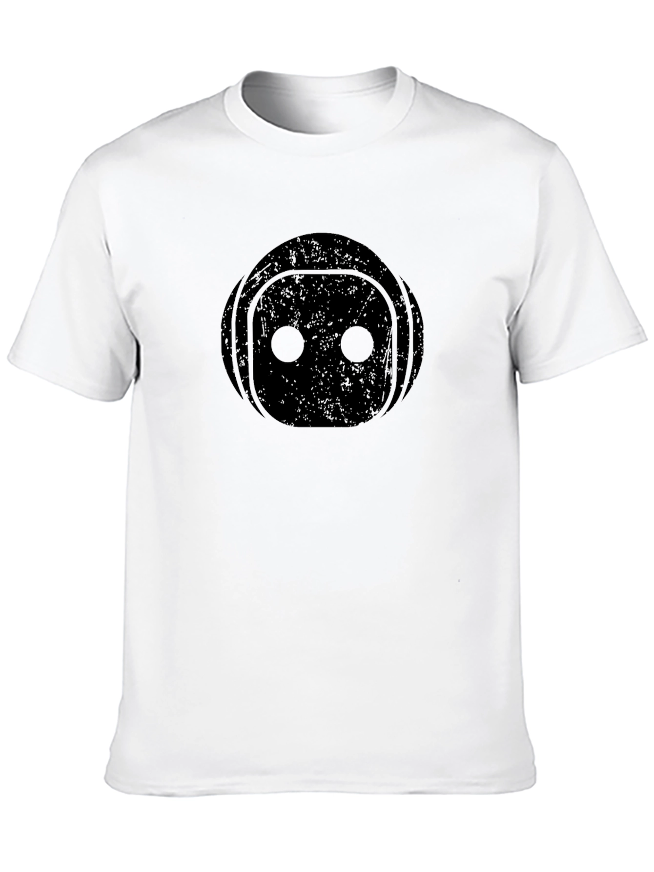 Black Black Robot Face Graphic T-Shirt view 10