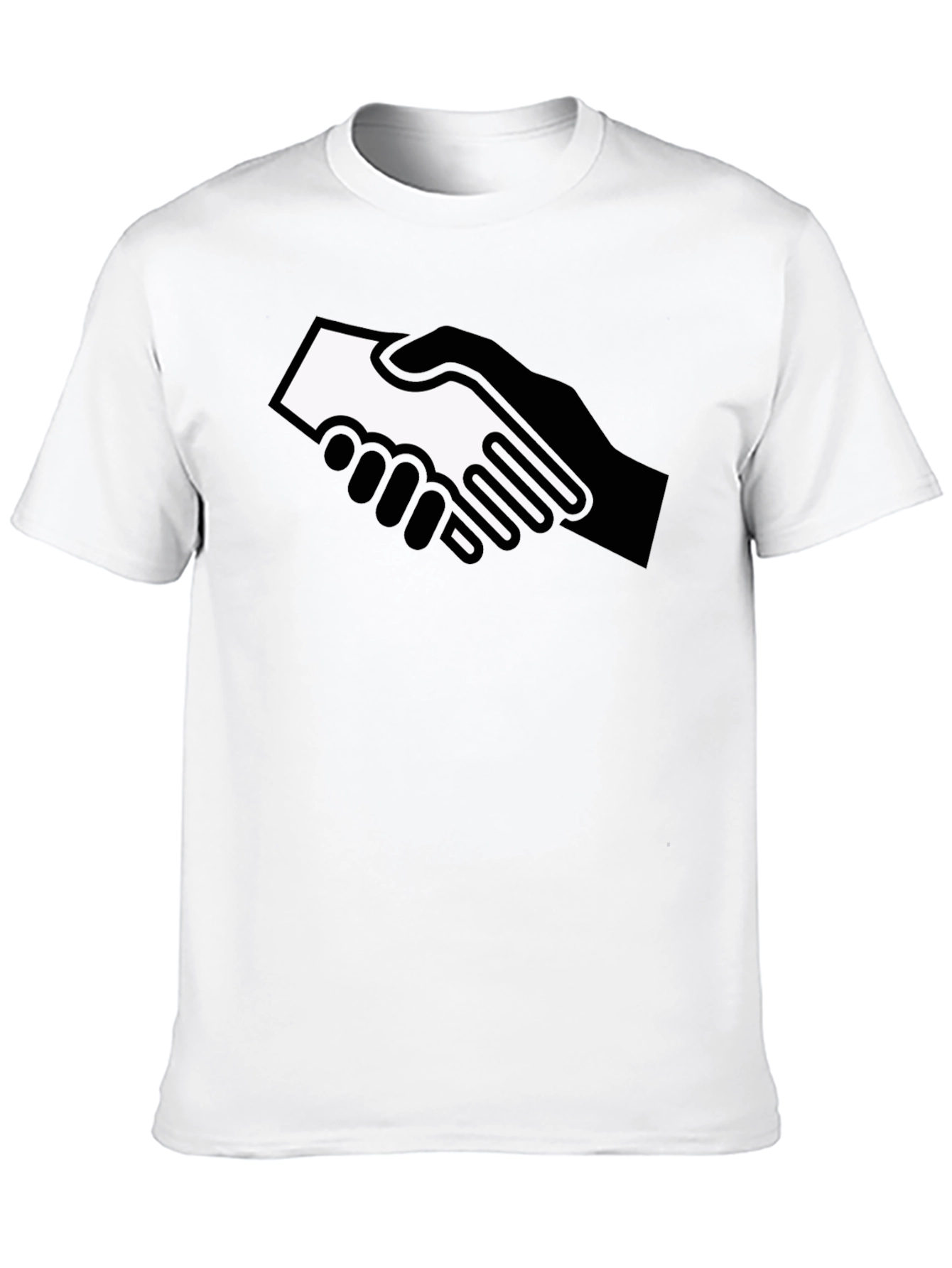 Black Handshake Graphic Black T-Shirt - Bold Statement Tee view 10