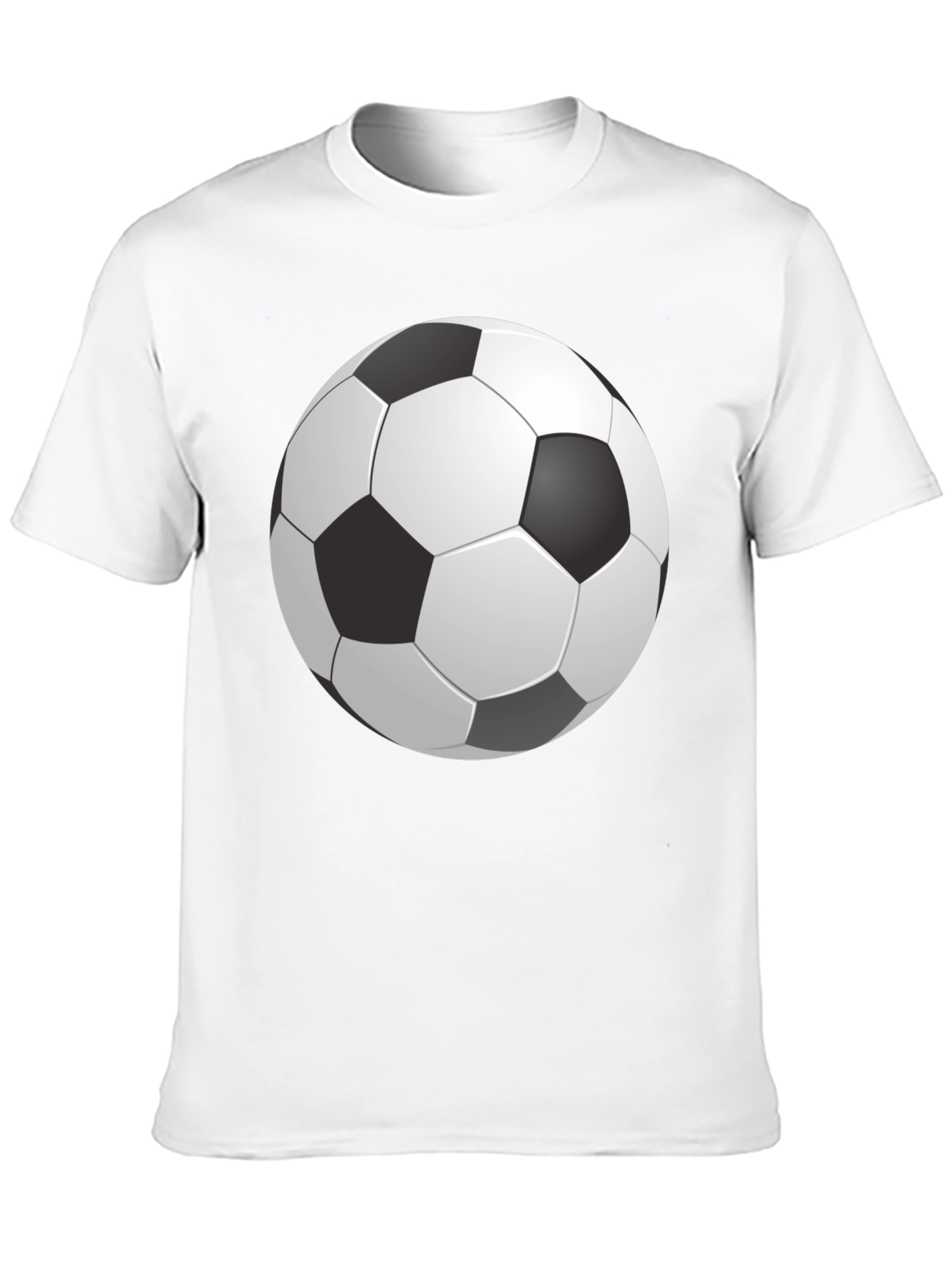 Black Soccer Ball Graphic Print Black T-Shirt view 10