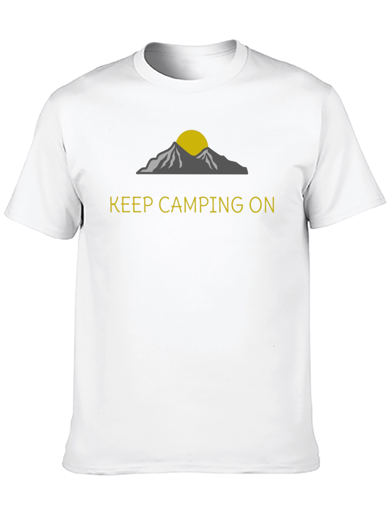 Black Keep Camping On Black Graphic T-Shirt view 10