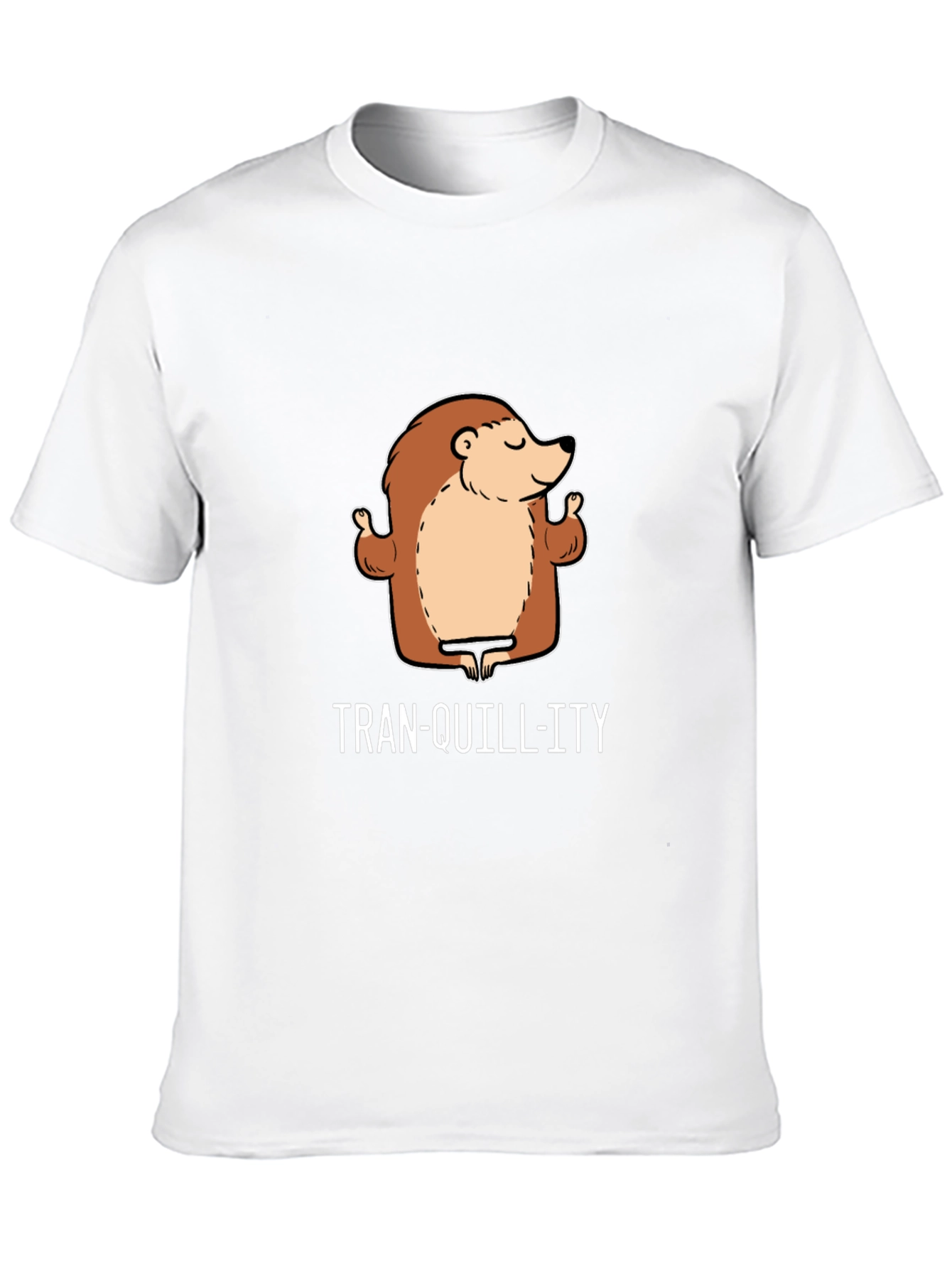 Black Tranquillity Hedgehog Black T-Shirt - Relax and Unwind view 10