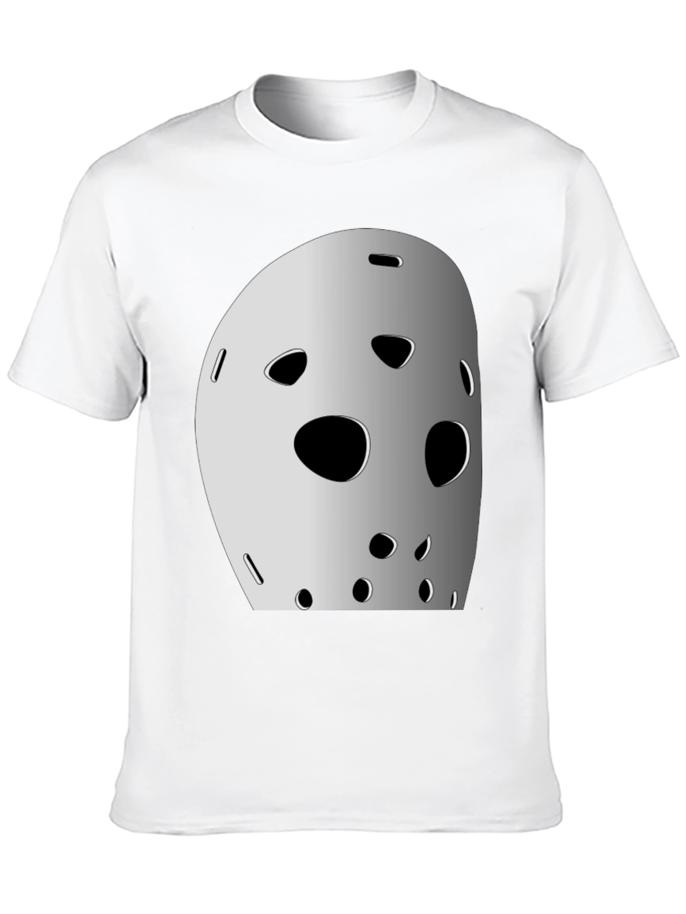 Black Hockey Mask Graphic Tee - Classic Horror Movie Style view 10