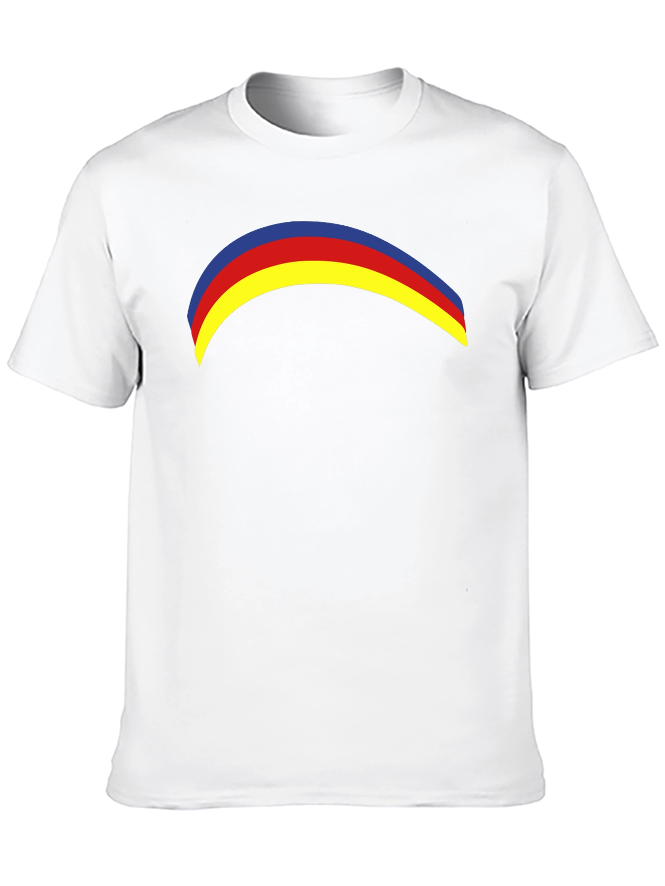 Black Rainbow Arc Graphic Tee - Casual Black T-Shirt view 10