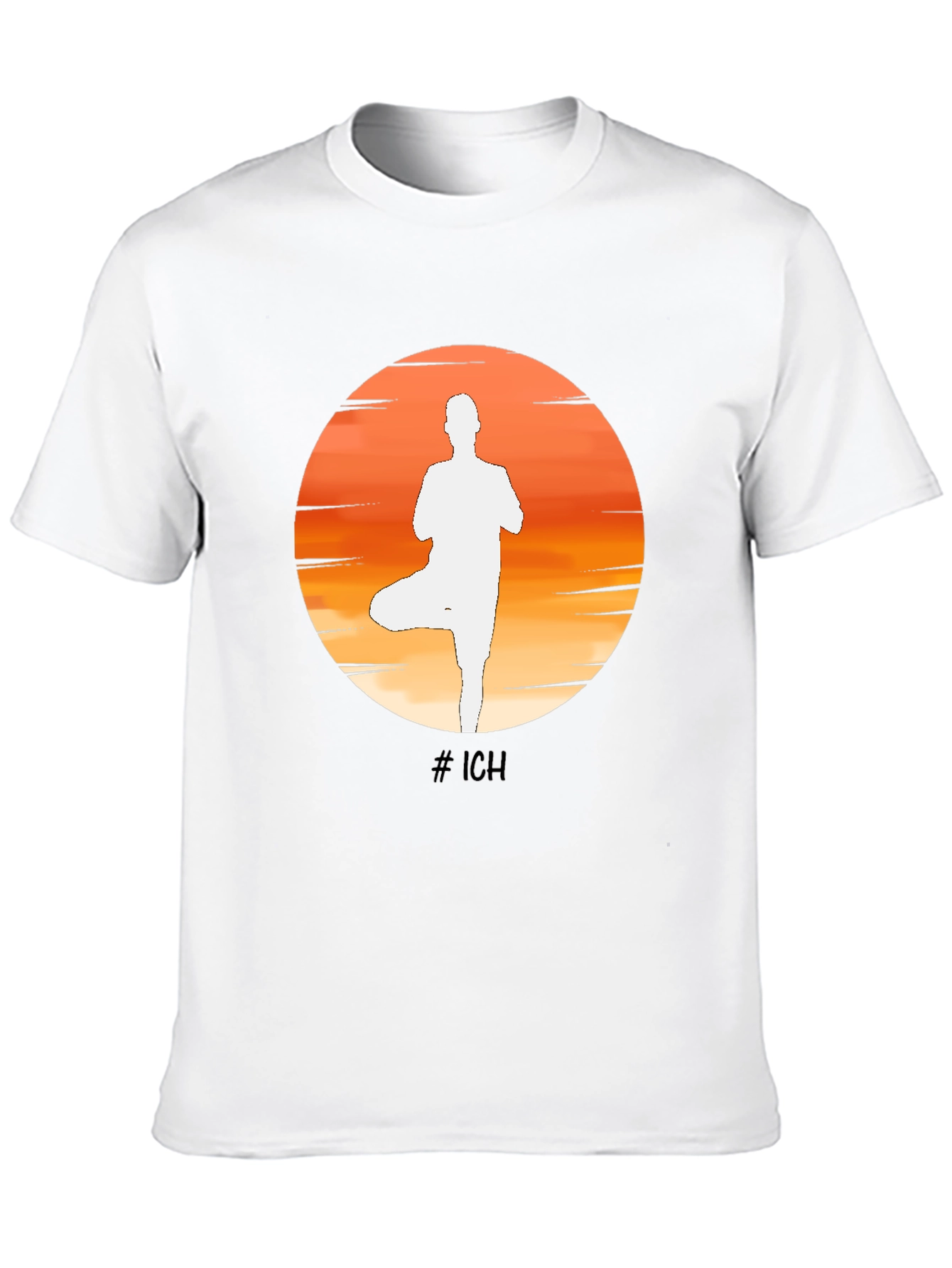 Black Yoga Pose Silhouette T-Shirt - Stylish Graphic Tee view 10