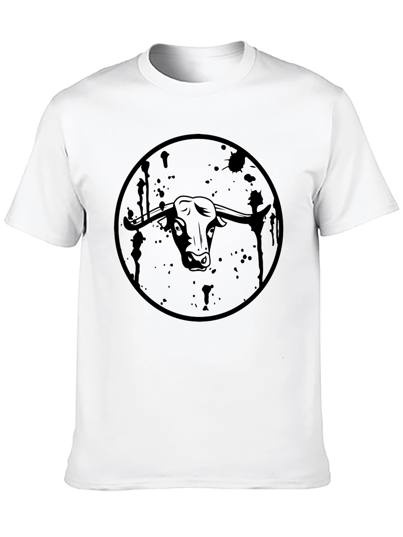 Black Black Bull Graphic Tee - Men's Stylish Crew Neck T-Shirt view 10