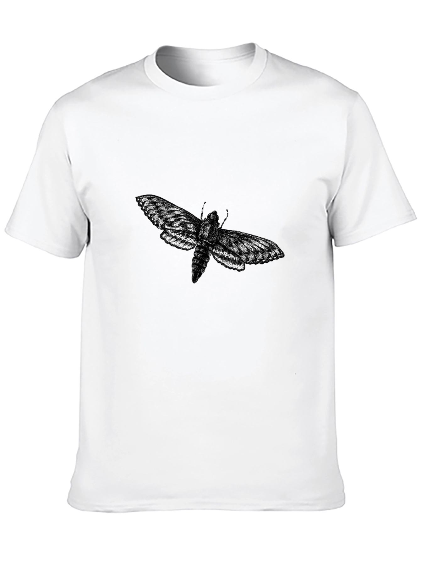Black Moth Graphic Black T-Shirt - Unique Print view 10