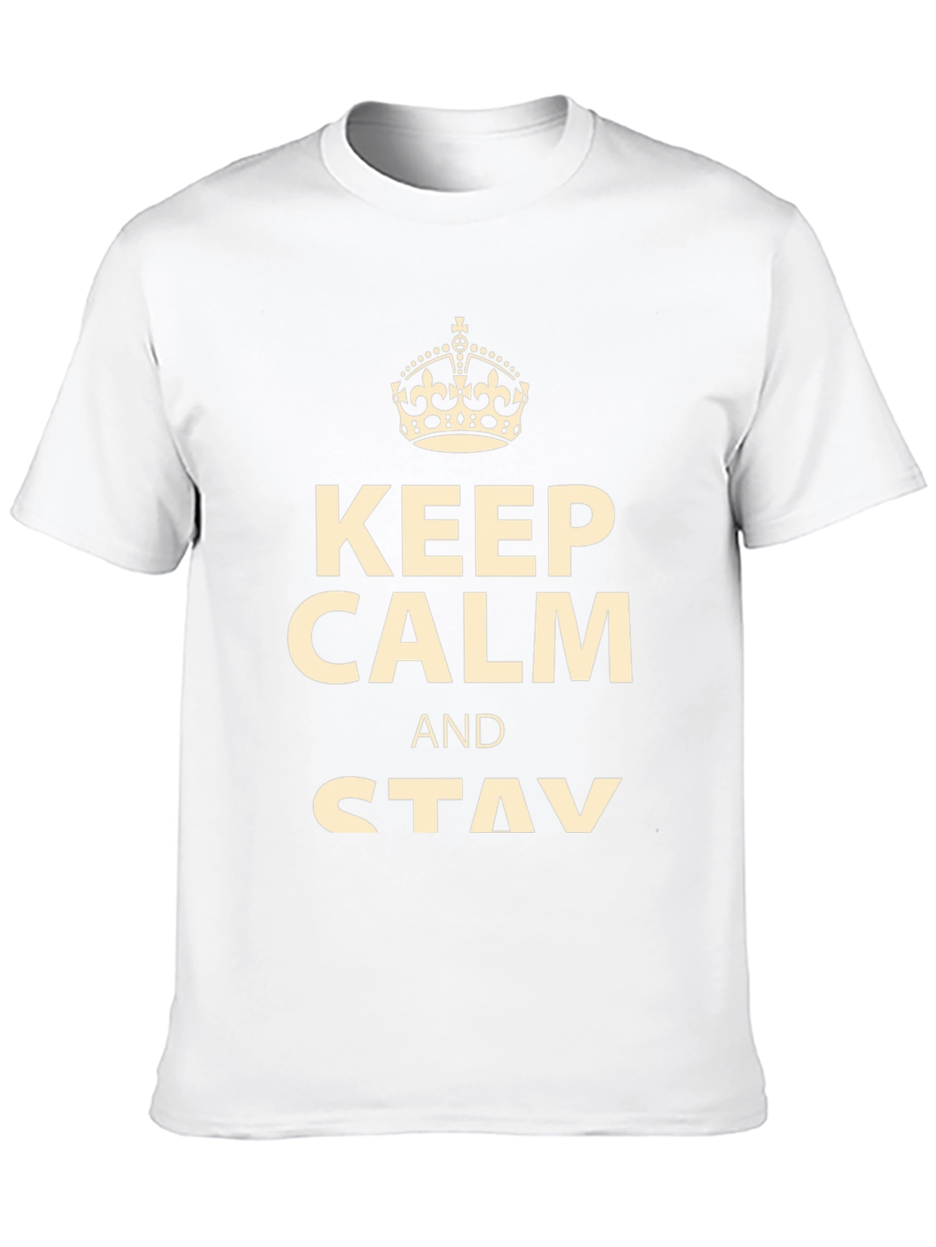 Black Keep Calm and Stay T-Shirt - Men's Graphic Tee view 10