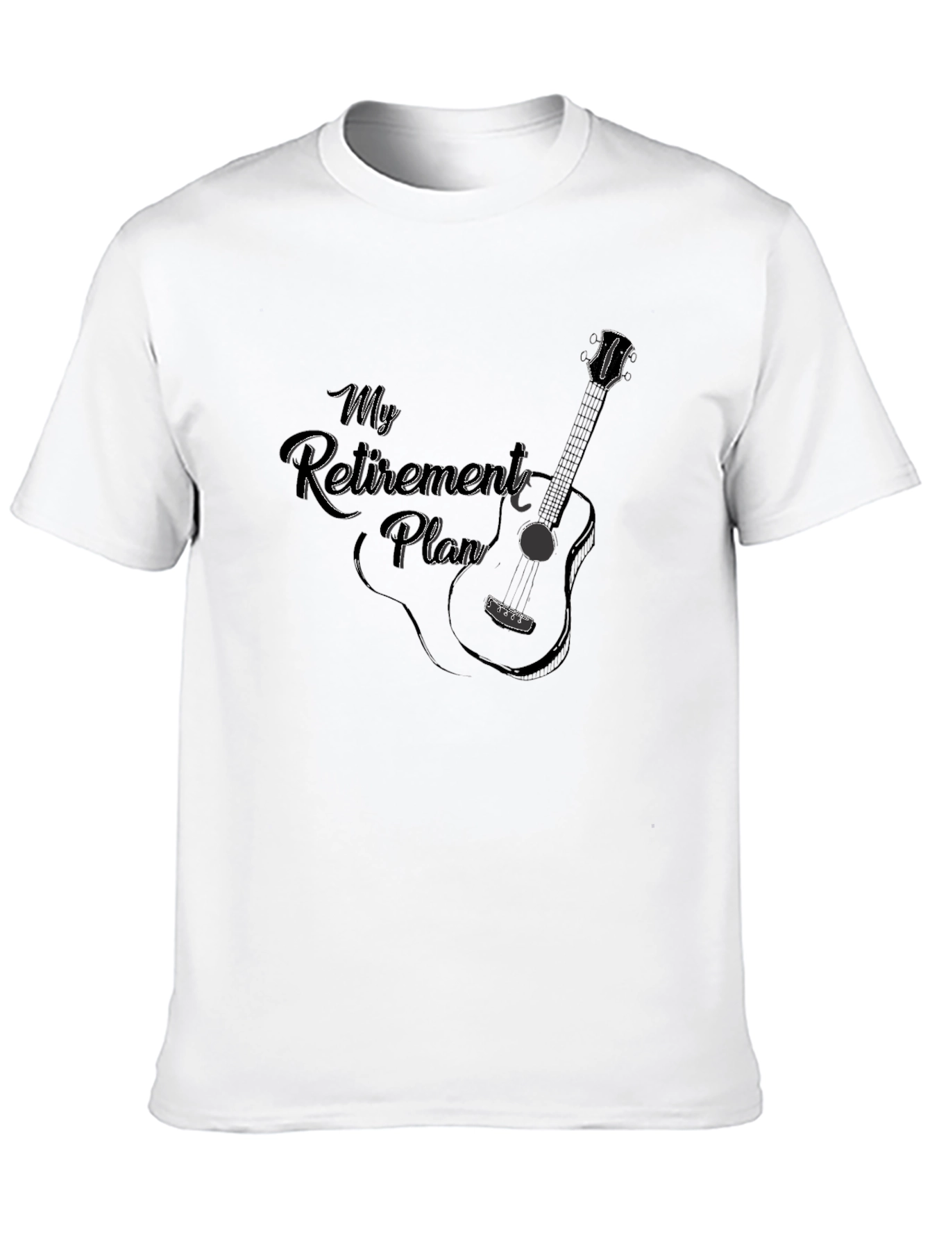 Black My Retirement Plan Guitar Graphic T-Shirt view 10