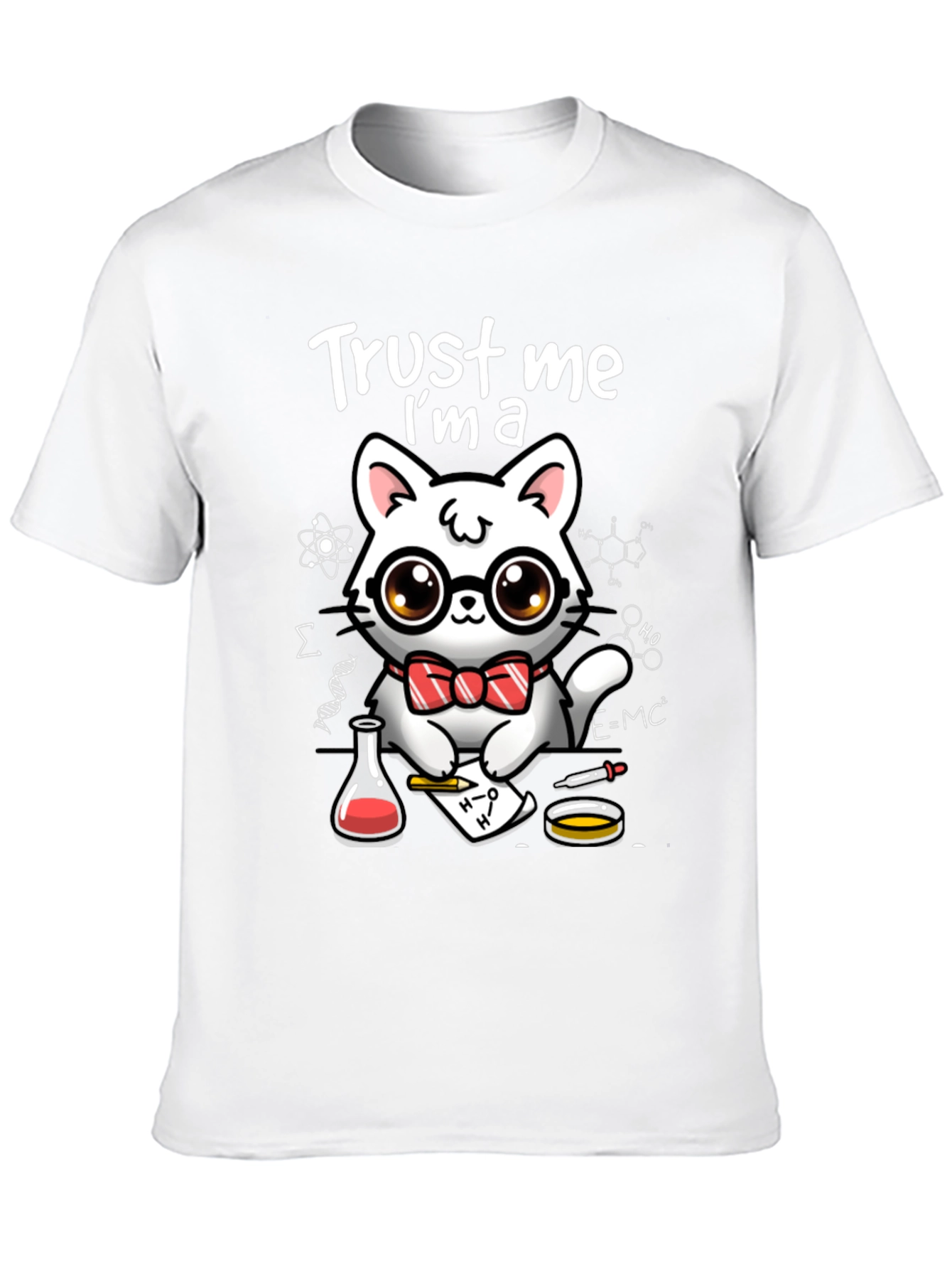 Black Trust Me, I'm a Scientist Cat Graphic T-Shirt view 10