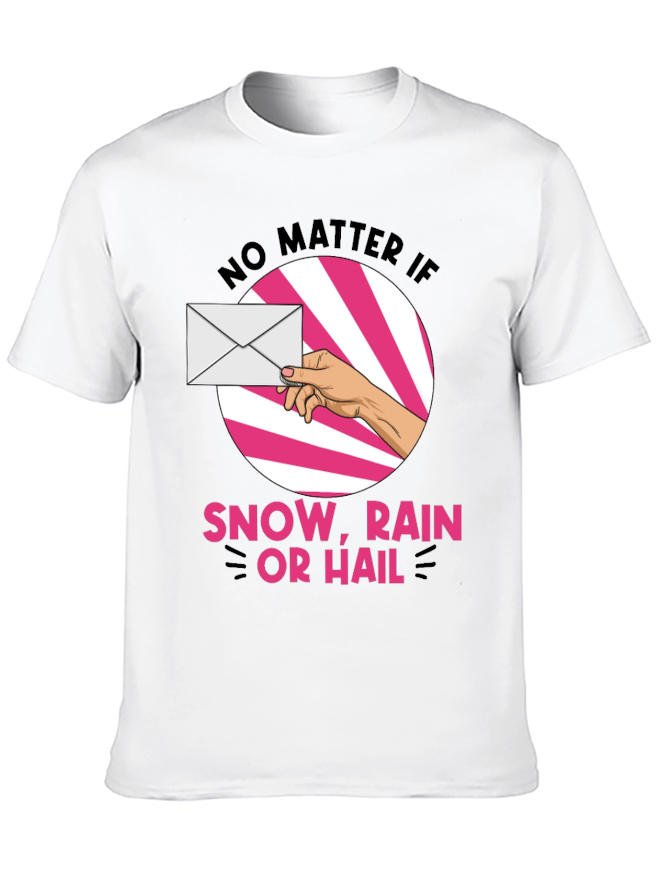 Black Mail Carrier T-Shirt: Snow, Rain or Hail view 10