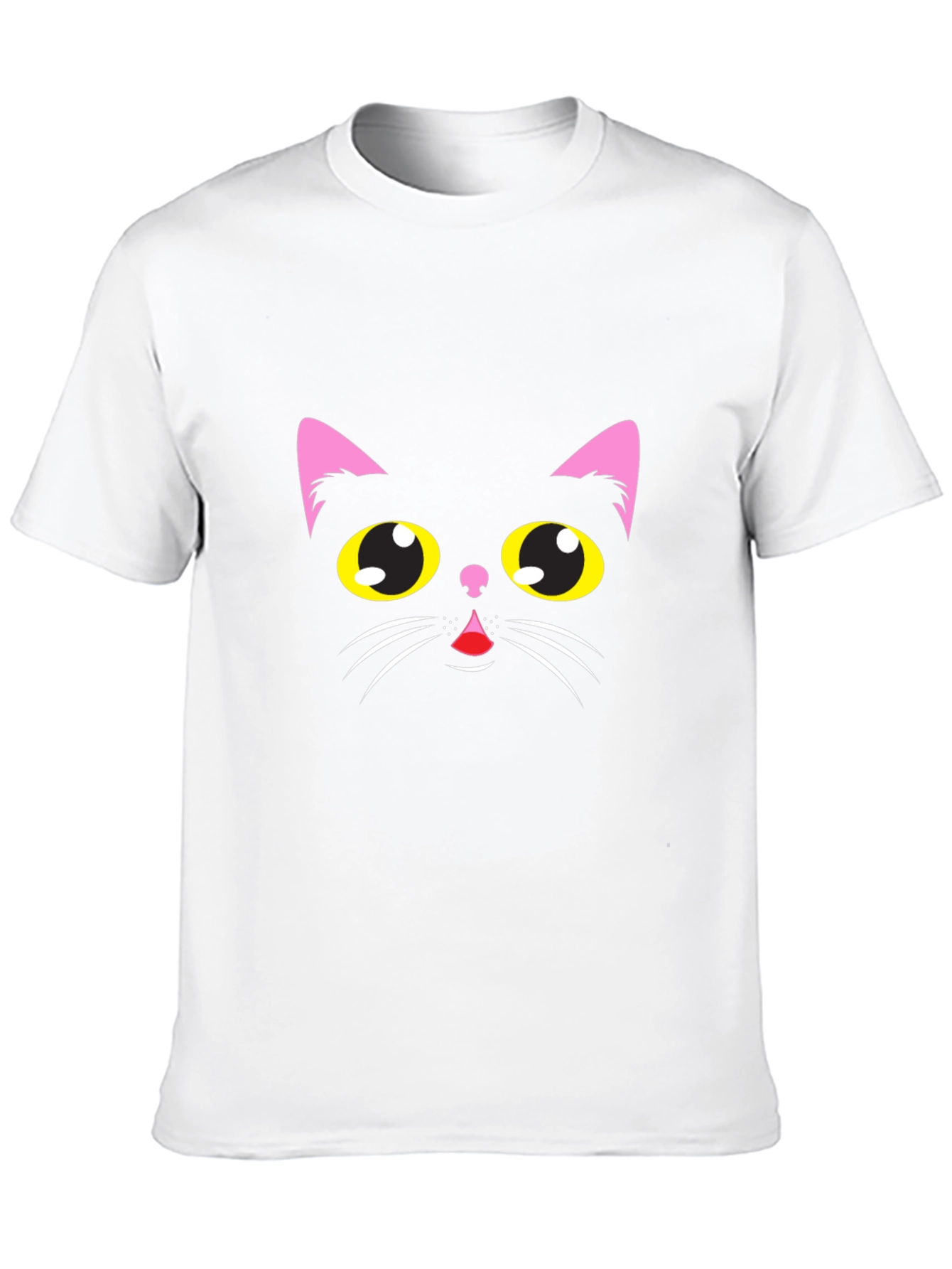 Black Black Cat Face Graphic T-Shirt view 10
