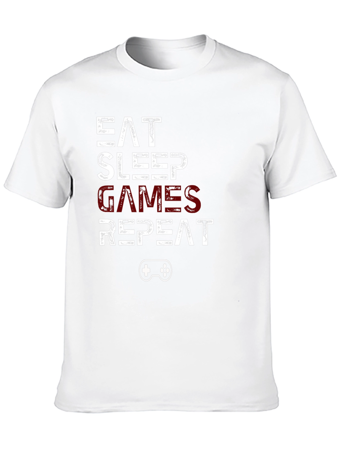 Black Eat Sleep Games Repeat Gamer T-Shirt view 10