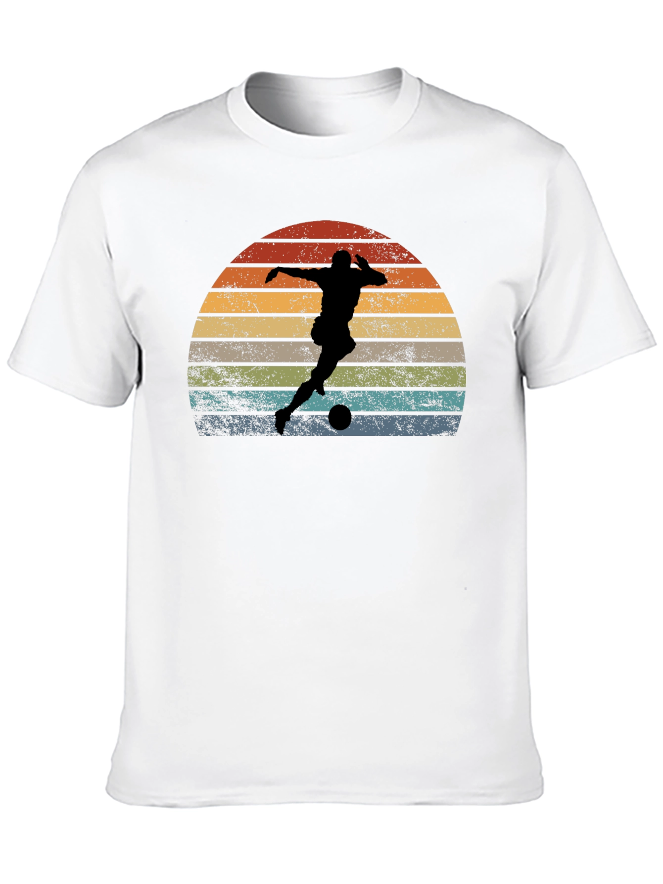 Black Retro Soccer Player Graphic Tee view 10