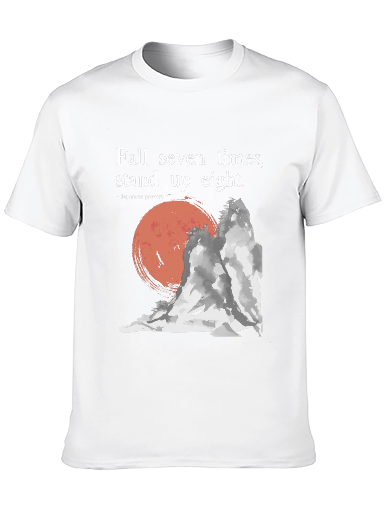Black Resilience T-Shirt: Fall Seven, Stand Eight - Japanese Proverb view 10