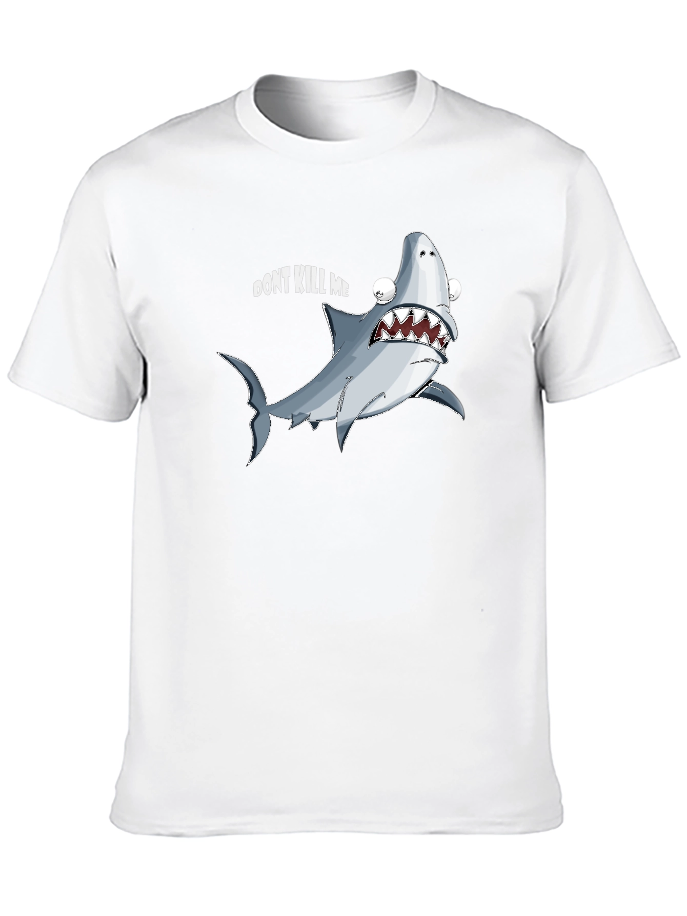 Black Funny Shark Graphic Tee - "Don't Kill Me" view 10