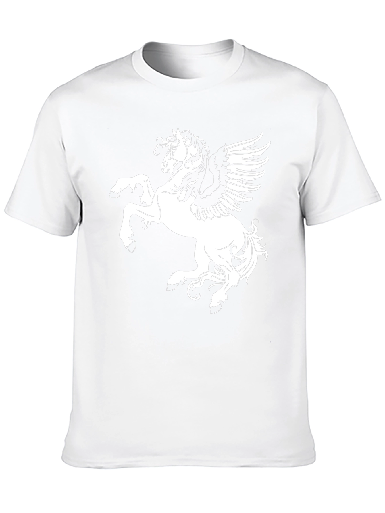 Black Black Pegasus Graphic Tee | Men's Casual Shirt view 10