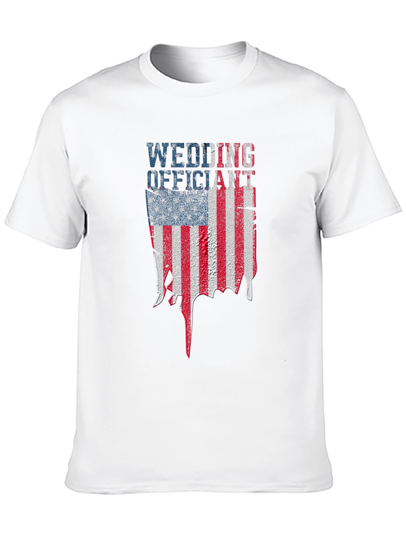 Black Wedding Officiant American Flag T-Shirt view 10