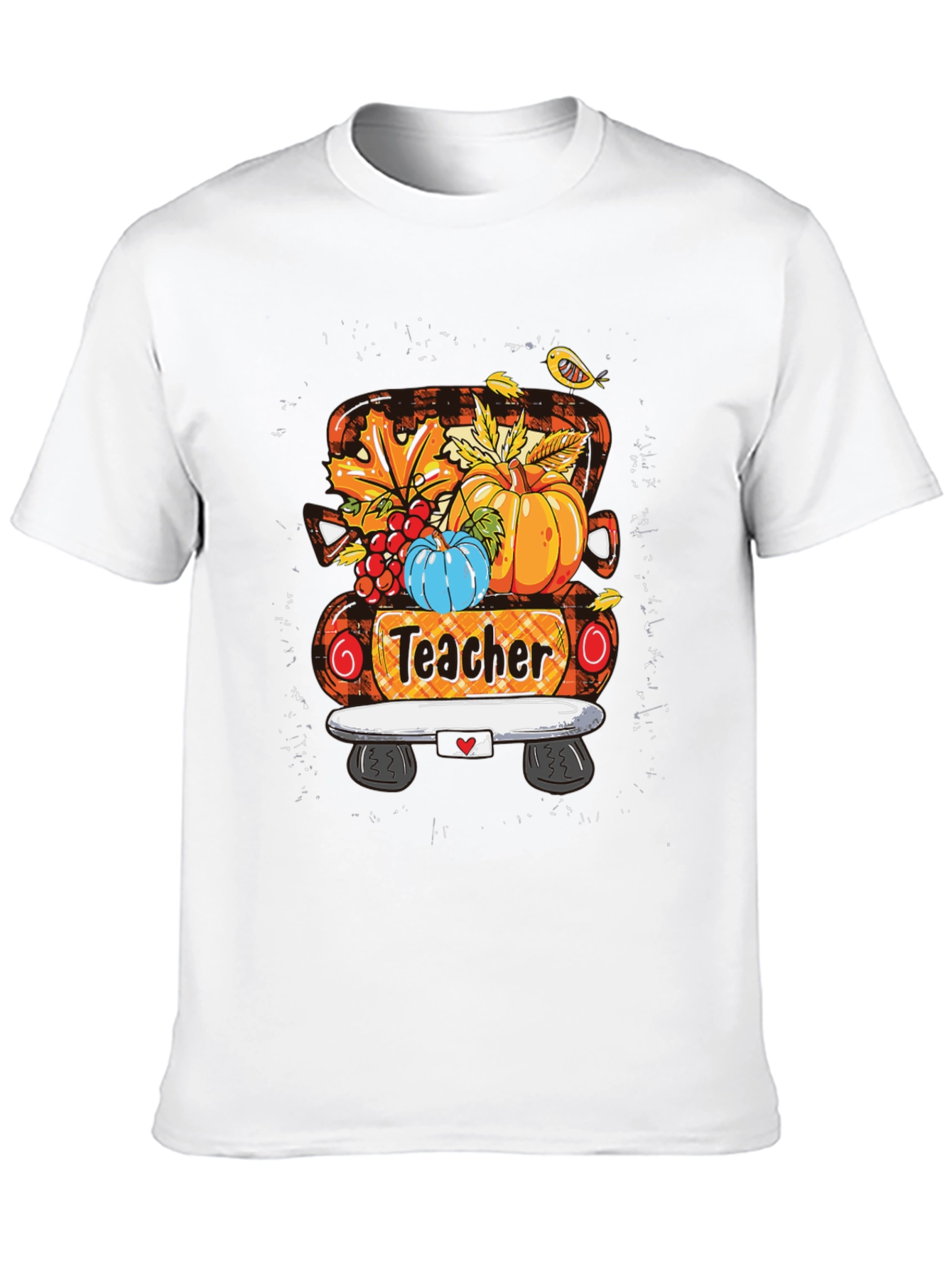 Black Teacher Fall Truck T-Shirt view 10