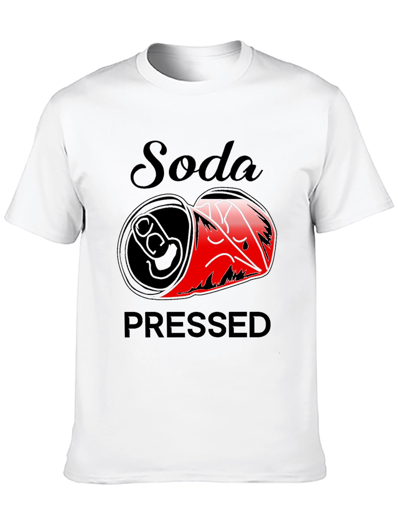 Black Soda Pressed Graphic Tee - Funny Pun T-Shirt view 10
