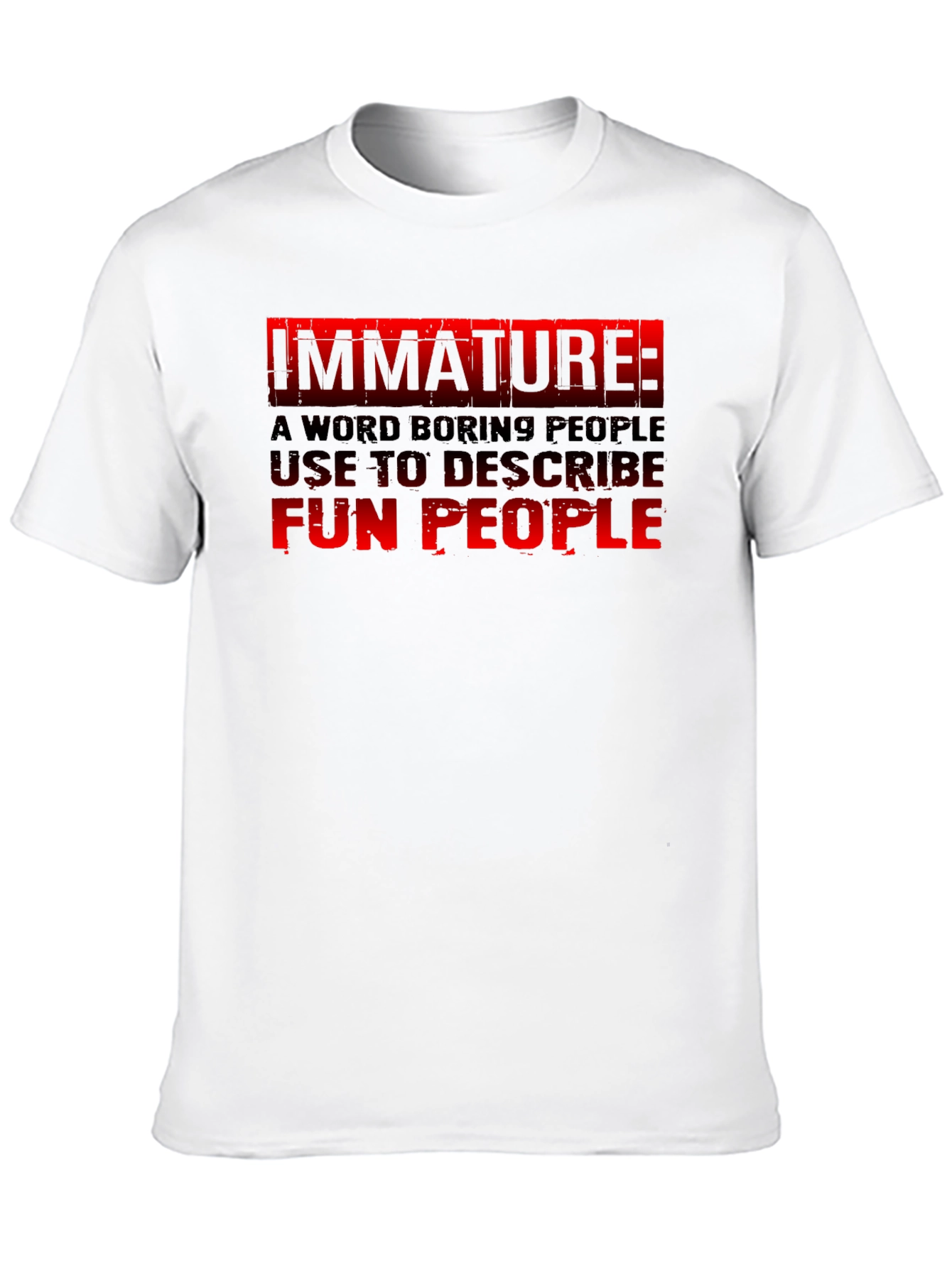 Black Immature: Fun People Graphic Tee - Black Cotton view 10