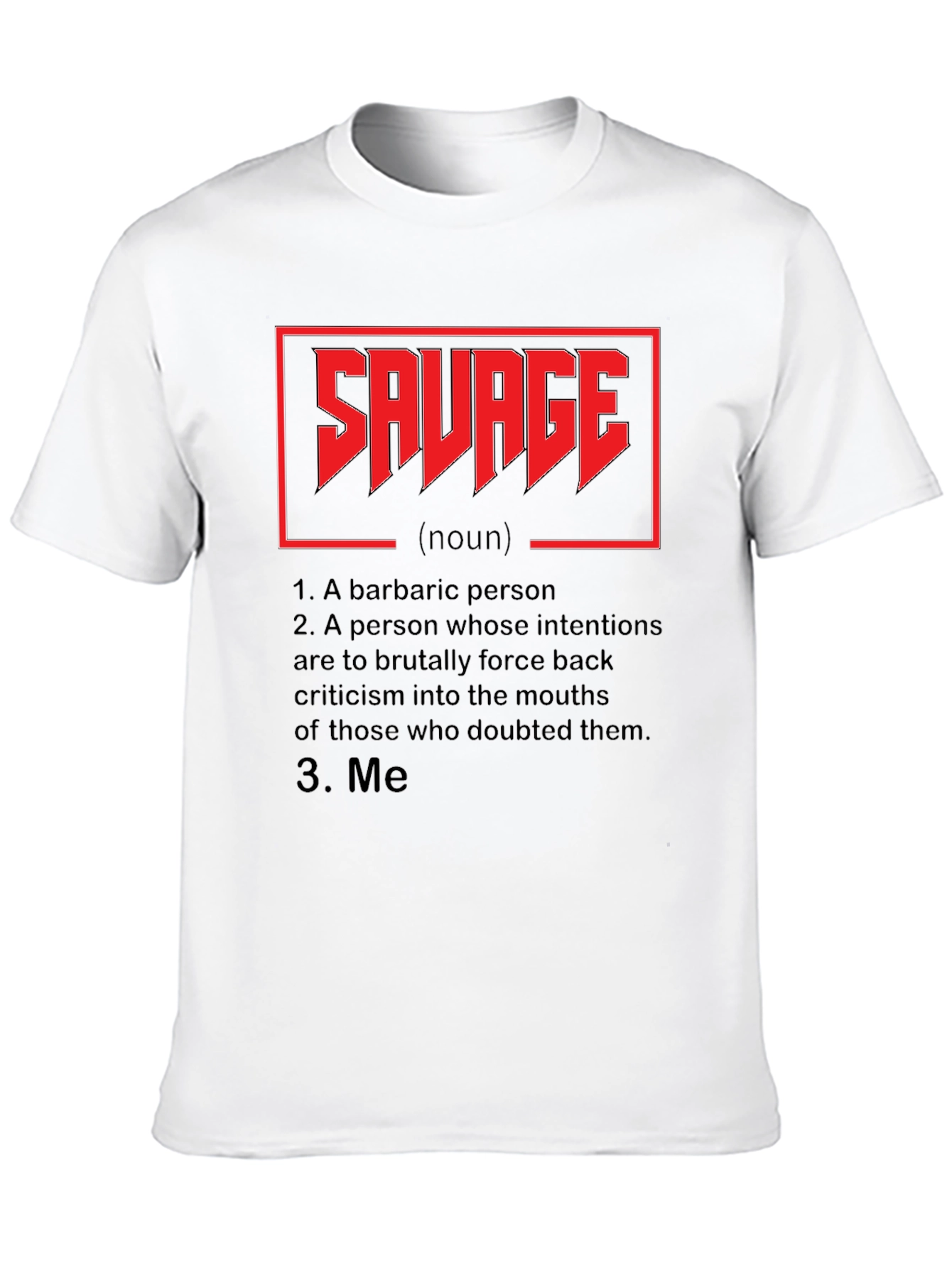 Black Savage Definition Graphic Tee - Black view 10