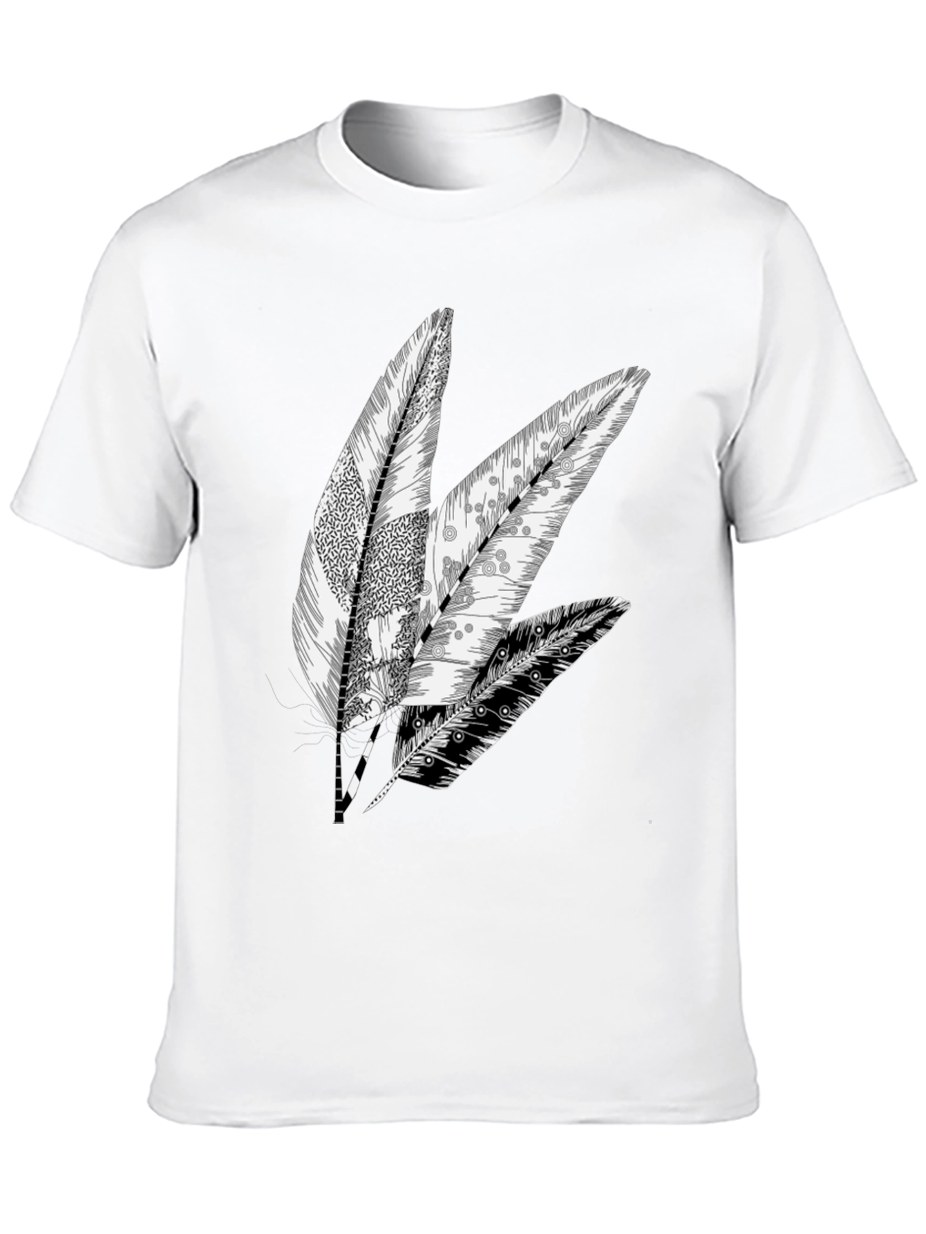 Black Feather Graphic Black Tee view 10