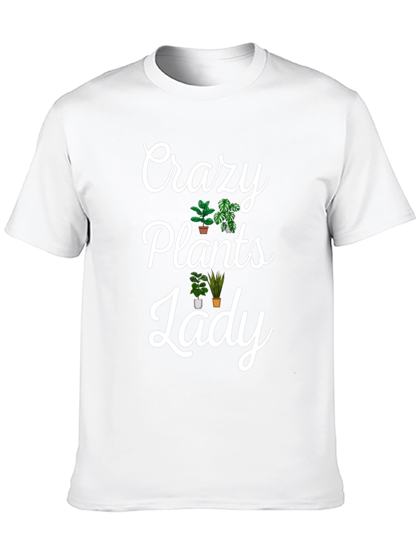 Black Crazy Plants Lady Graphic Tee - Novelty T-Shirt view 10