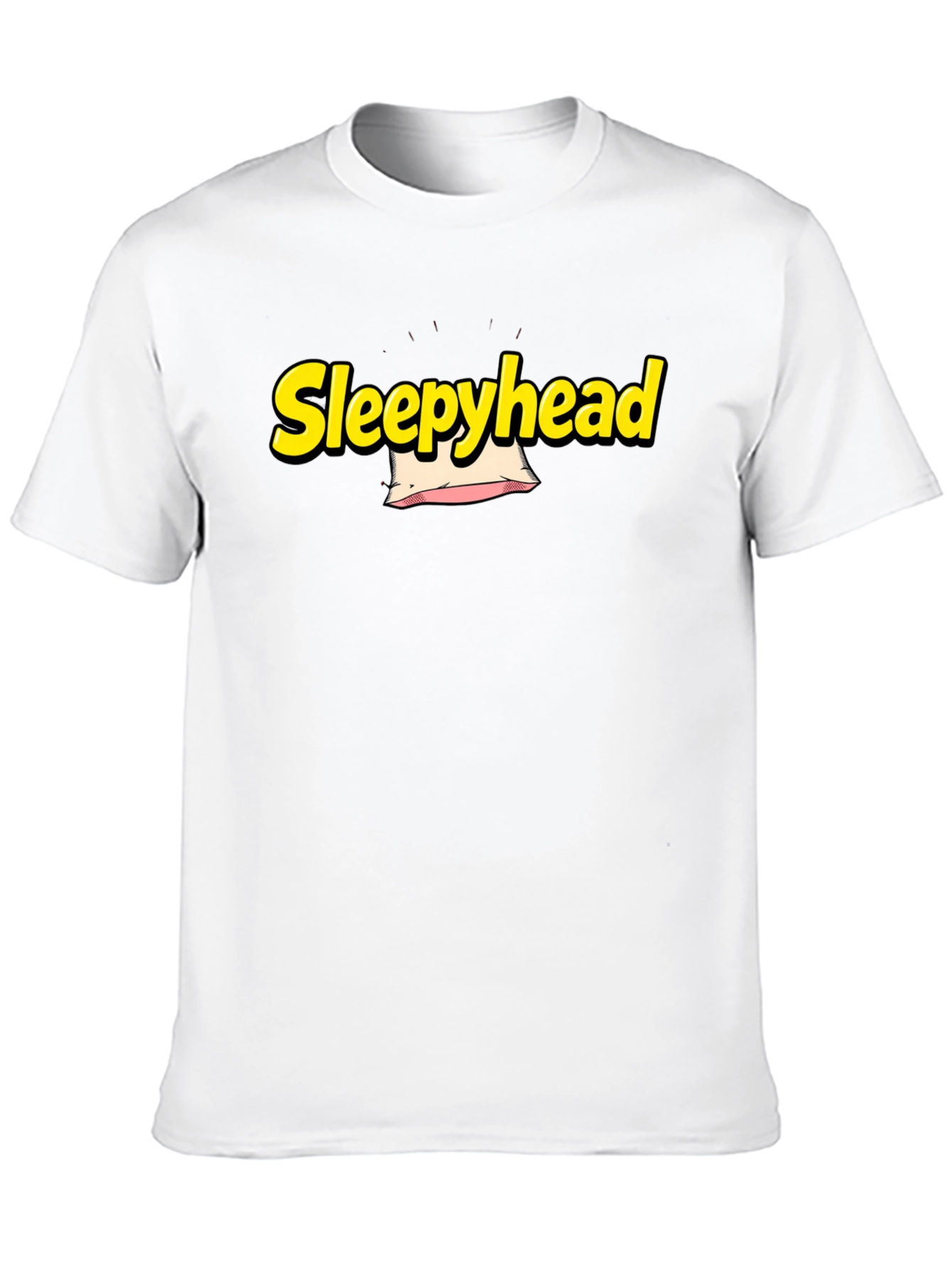 Black Sleepyhead Black T-Shirt - Funny Graphic Tee view 10