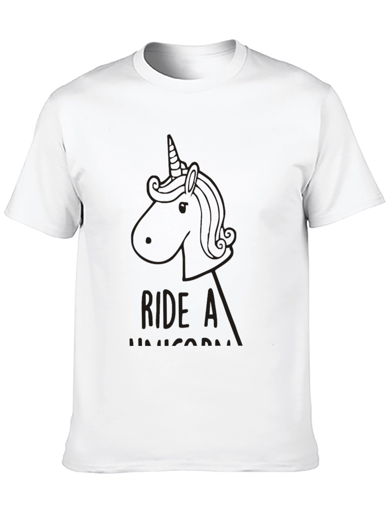 Black Ride a Unicorn Black Graphic Tee view 10