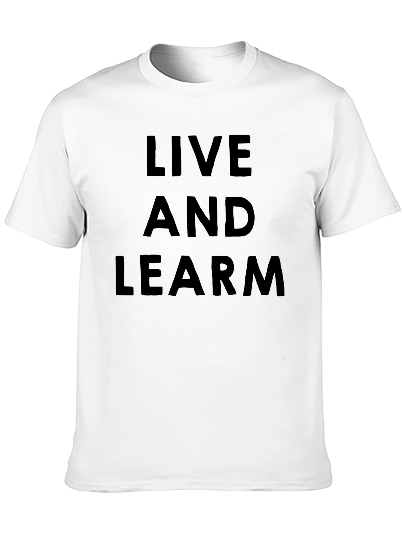 Black Live and Learn Black Graphic T-Shirt view 10