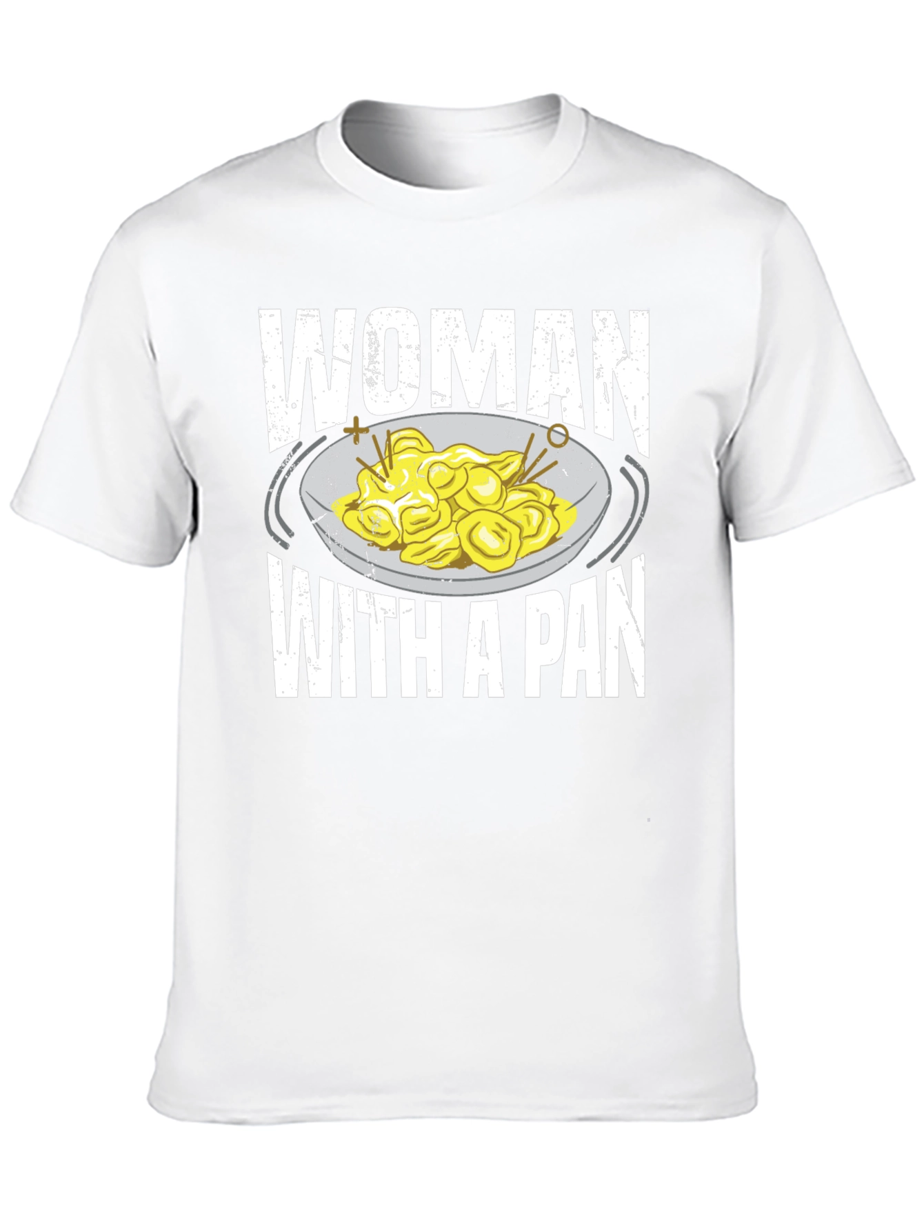 Black Woman With A Pan T-Shirt Funny Pasta Foodie Tee view 10