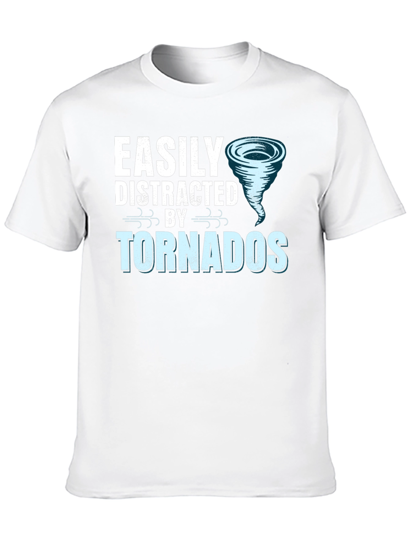 Black Easily Distracted by Tornadoes Graphic Tee view 10