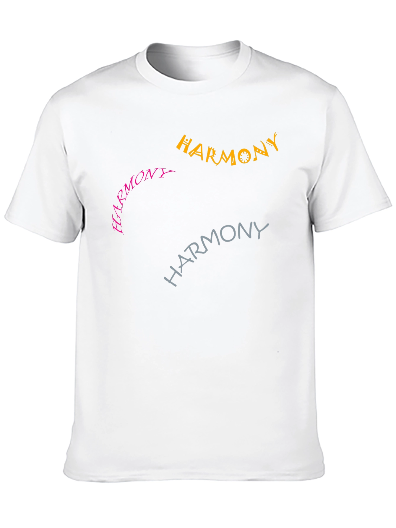 Black Harmony Tee - Graphic Design Black T-Shirt view 10
