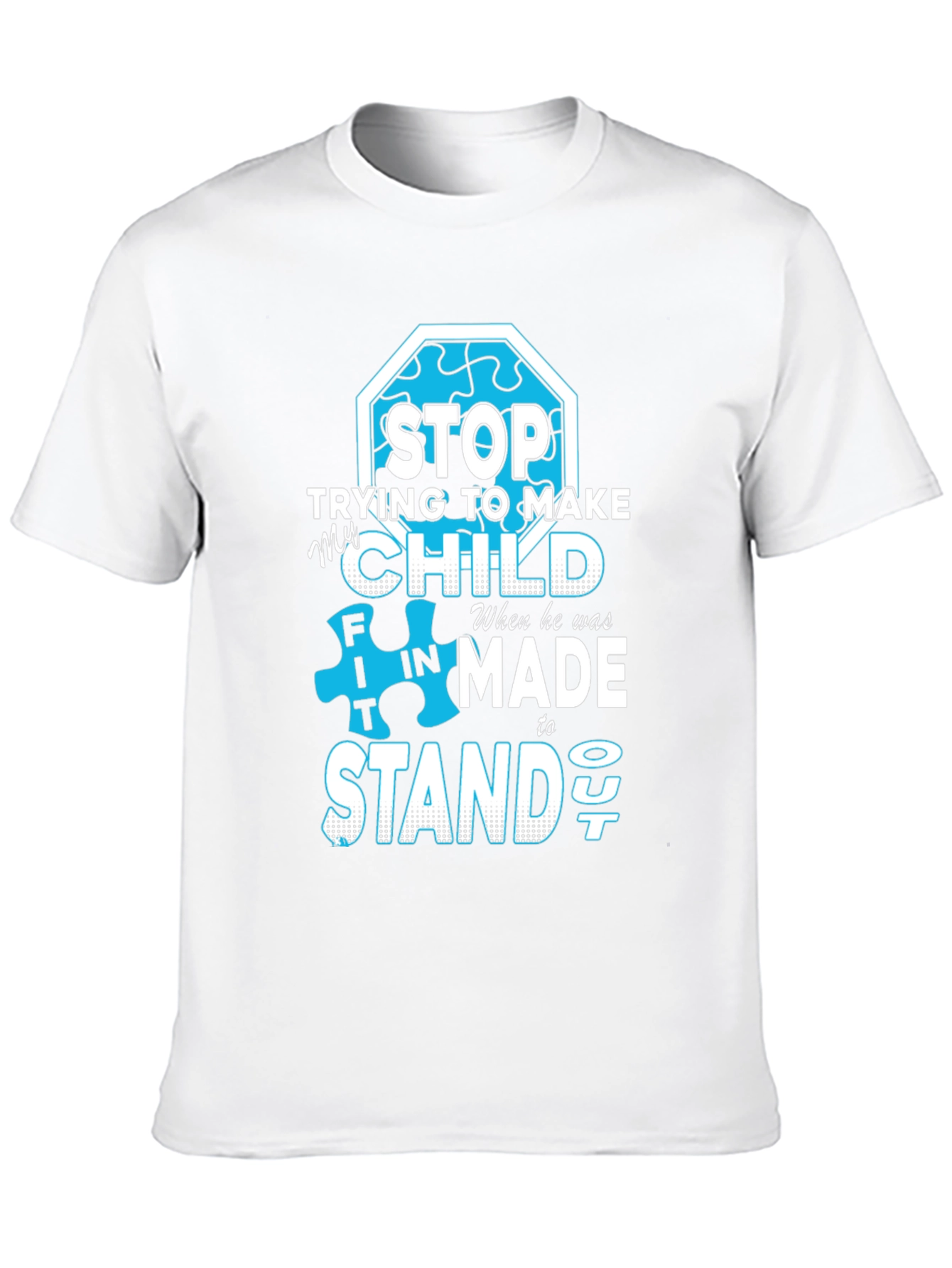 Black Autism Awareness T-Shirt: Stand Out view 10
