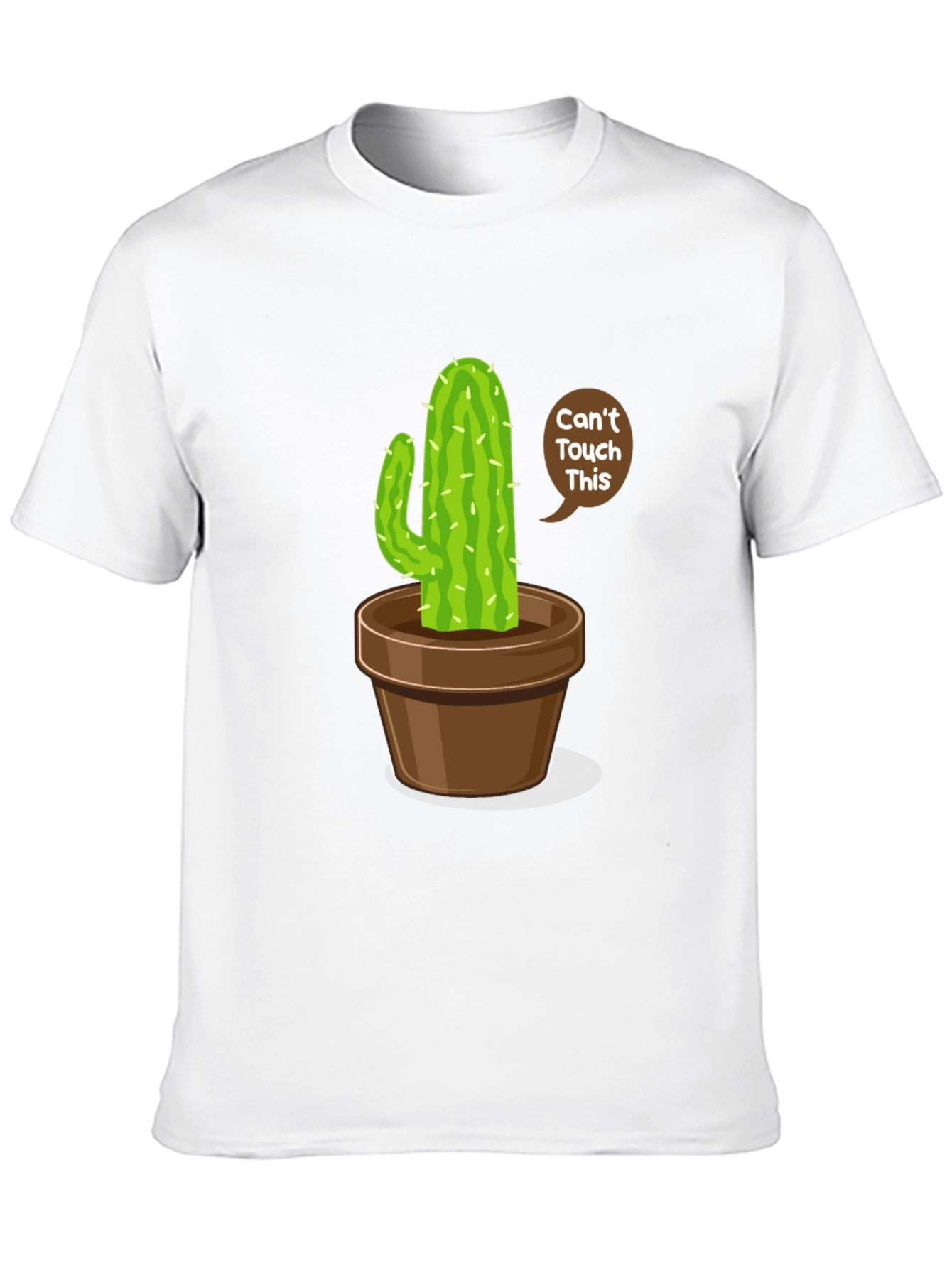 Black Cactus Humor Graphic Tee - 'Can't Touch This' Shirt view 10