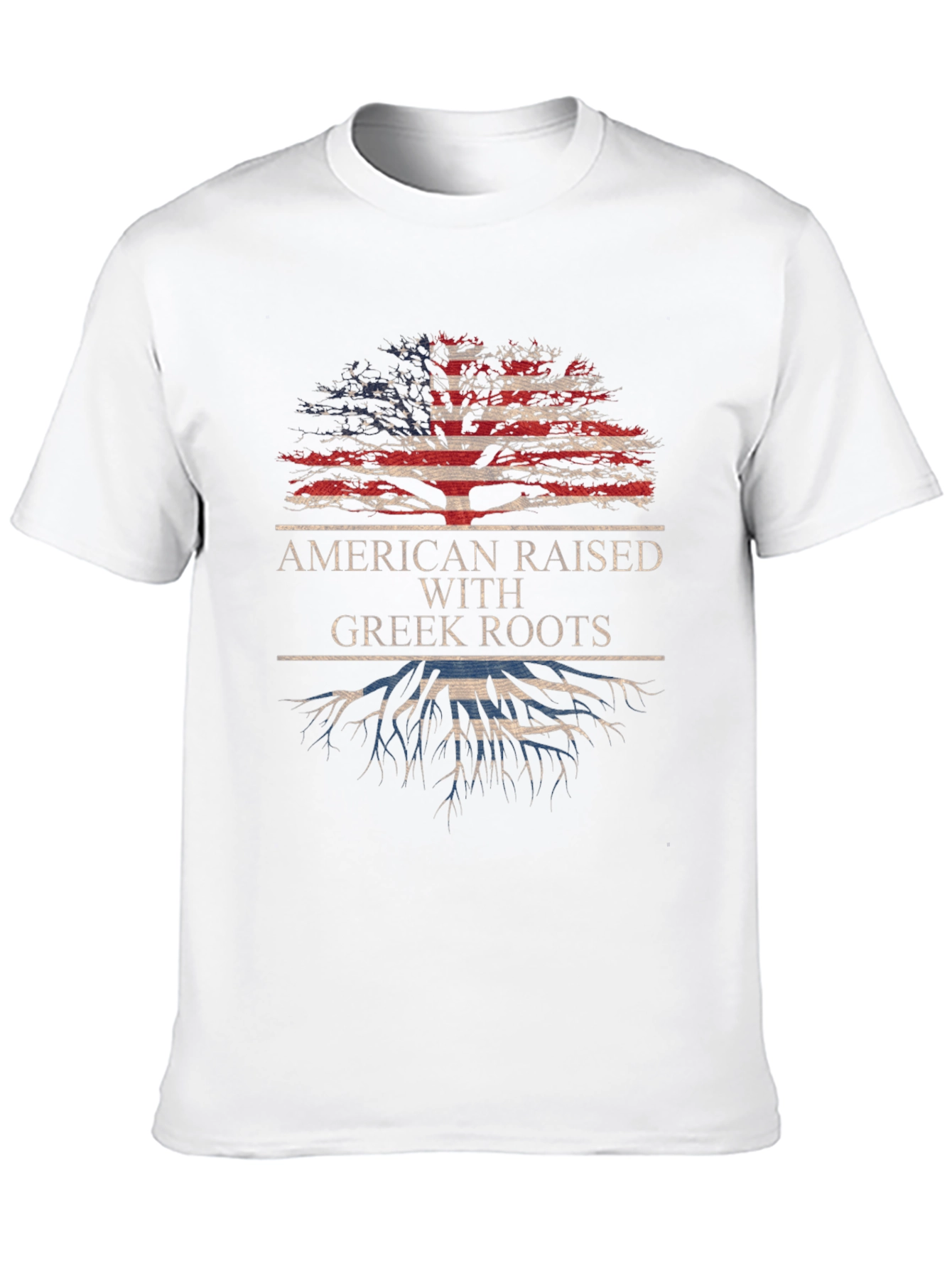 Black American Raised with Greek Roots Tee view 10