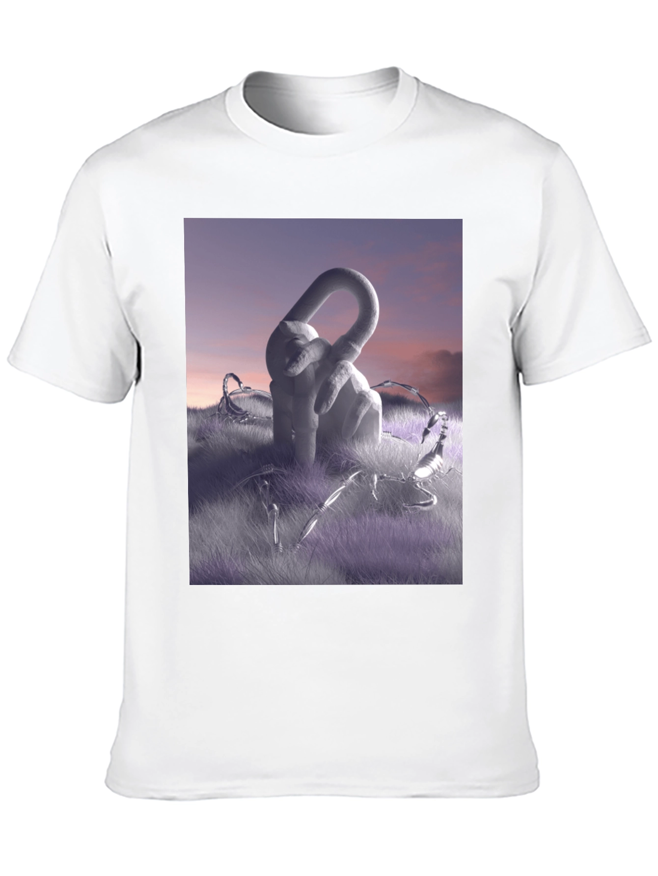 Black Abstract Sculpture Graphic Tee - Modern Art Shirt view 10