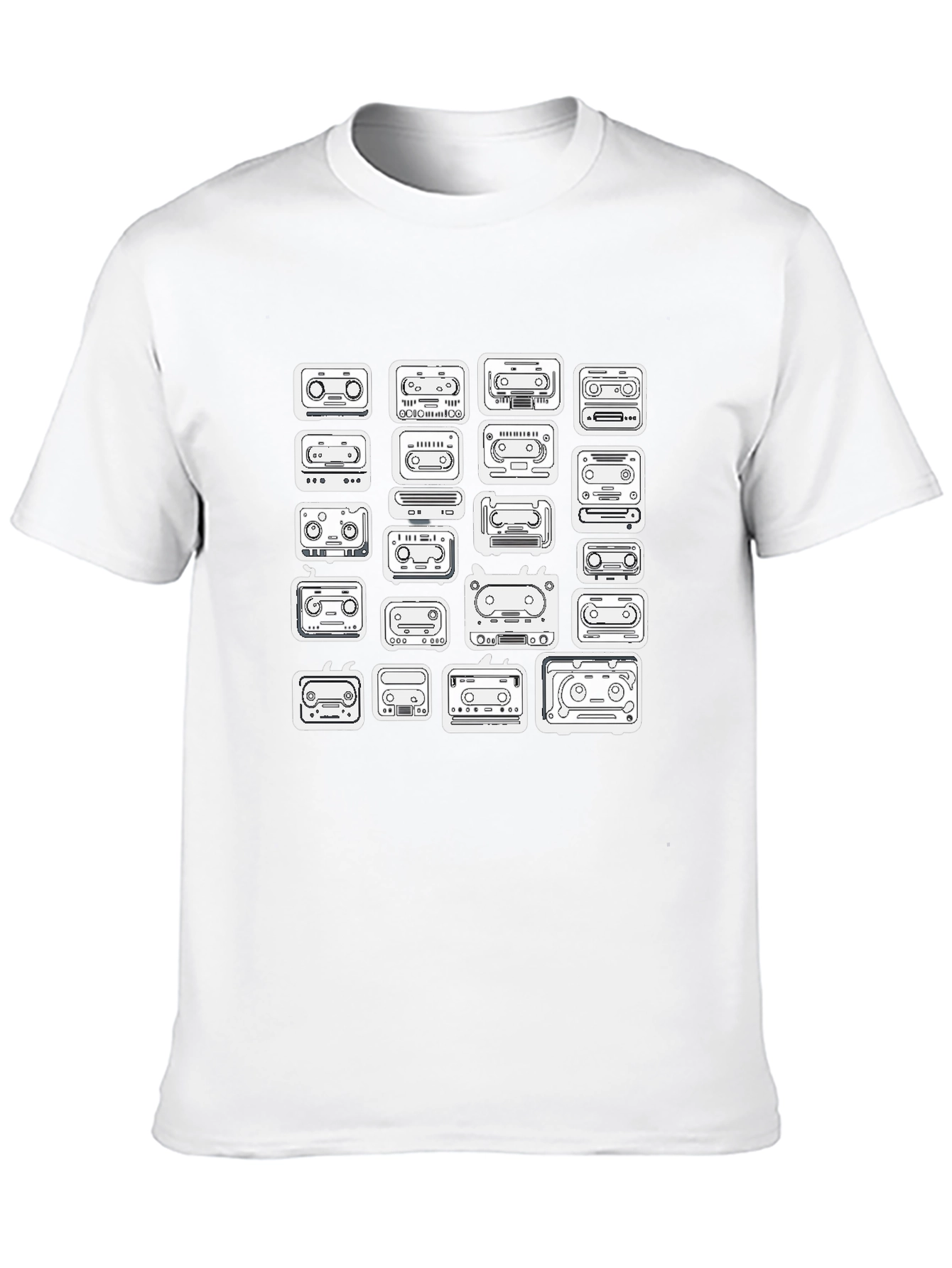 Retro Cassette Tape Graphic Tee - 10